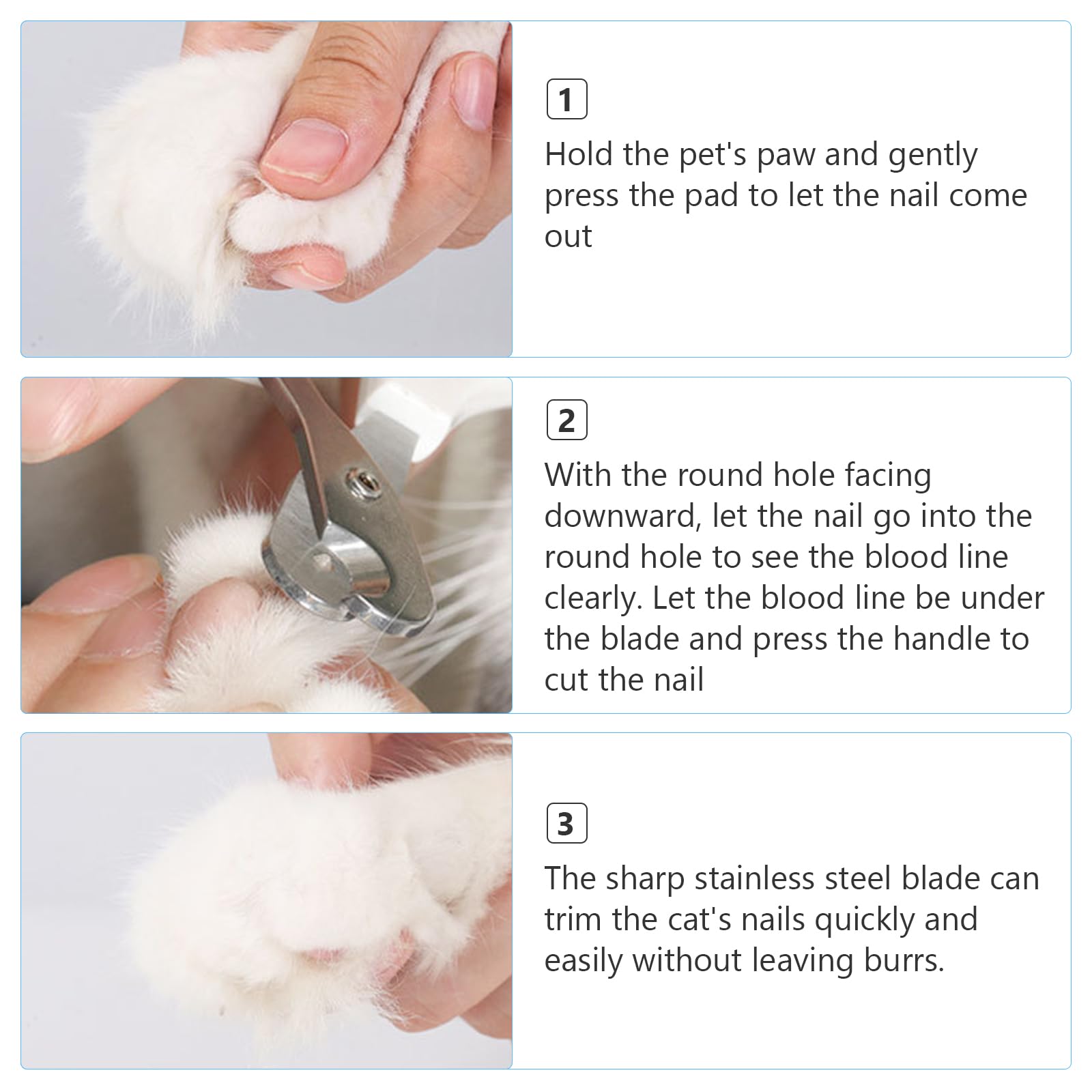 هيكيواي قصافة اظافر للقطط والحيوانات الاليفة بتصميم مخروطي 2 ملم، مثالية للقطط والطيور والهامستر والحيوانات الصغيرة - اداة قص مخلب القطط (بينك وابيض)