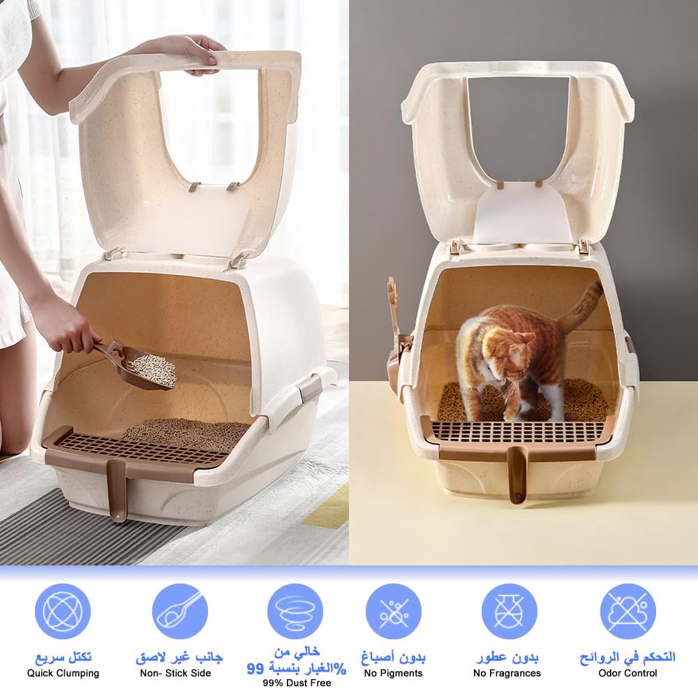 Gluckluz Tofu Cat Litter,12L Degradable Cat Litter Sand Flushable Clumping Pellets Scented Ultra Absorbent Bentonite 2 Bags in 1 Pack Kitty Litter Deodorizer Kittens Litter Natural Odor-Free （4KG）