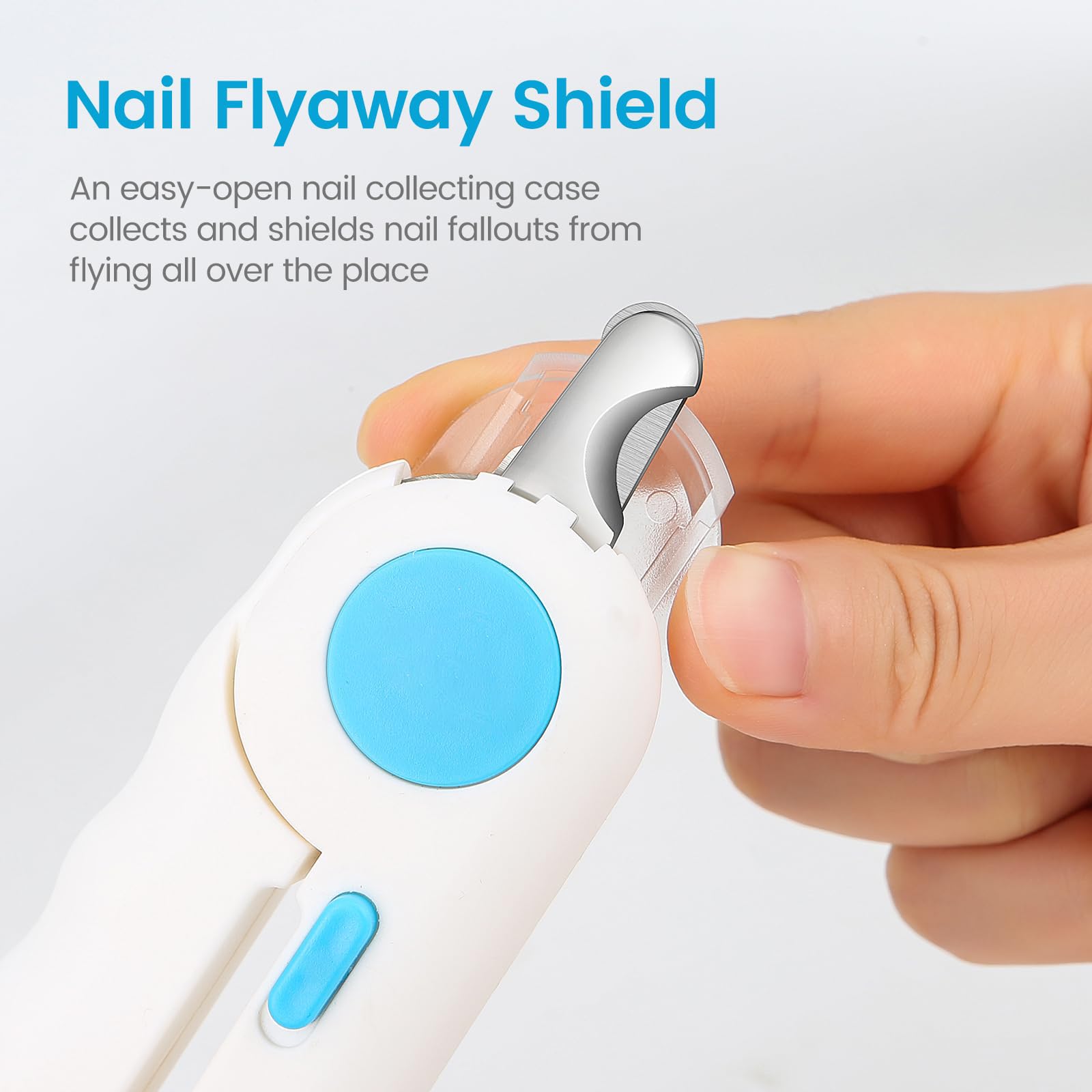 اداة تشذيب اظافر القطط والكلاب، قصافة اظافر الحيوانات الاليفة هادئة مع ضوء، مقص اظافر امن للحيوانات الاليفة للكلاب والقطط والارانب الحادة بدون تقصف مسامير، للعناية بمخالب الحيوانات الاليفة الكهربائية