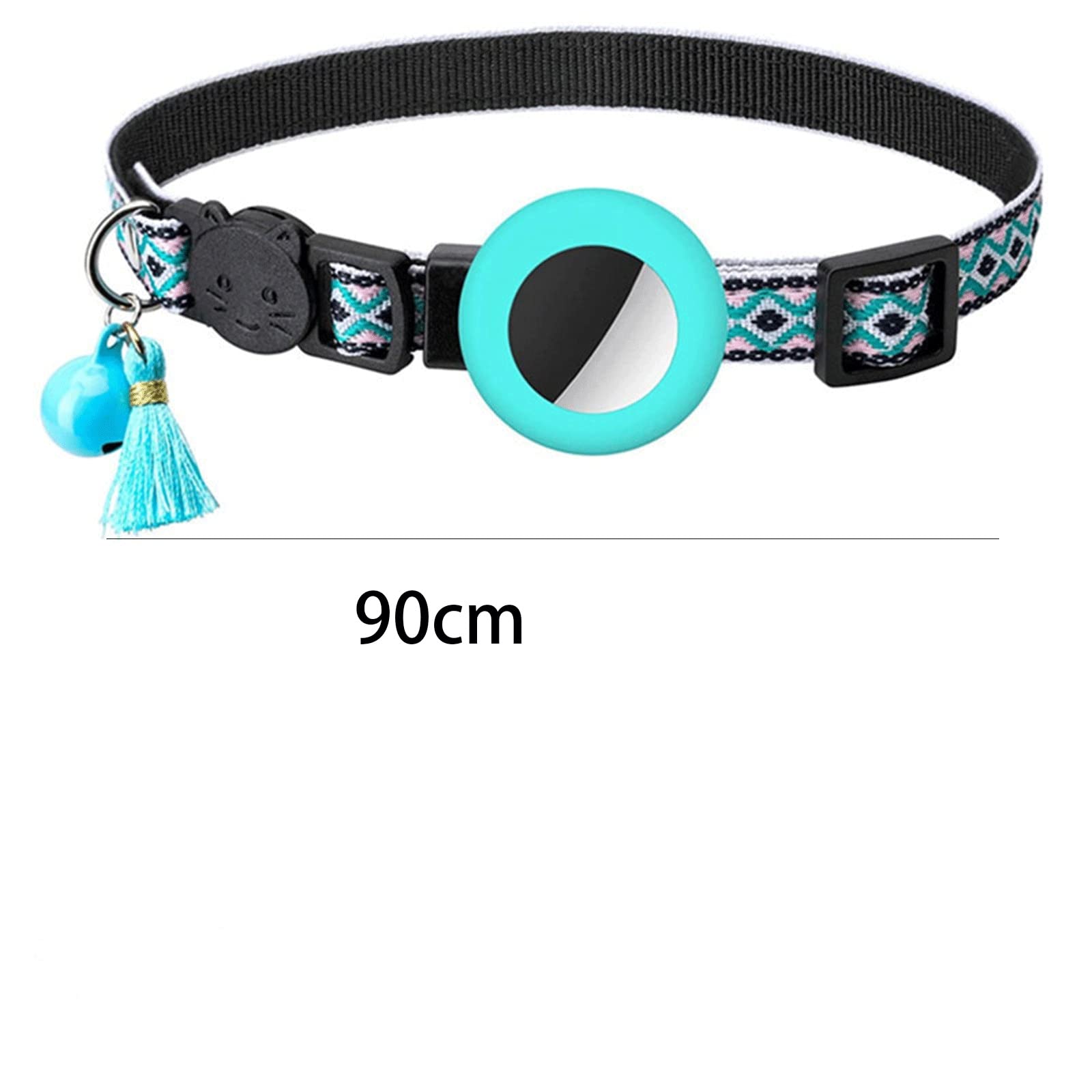 اطواق للقطط والكلاب والقطط من هوت بودي، طوق جرس مضاد للضياع، غطاء جهاز تتبع للقطط، اكسسوارات الحيوانات الاليفة (اللون: ايه)