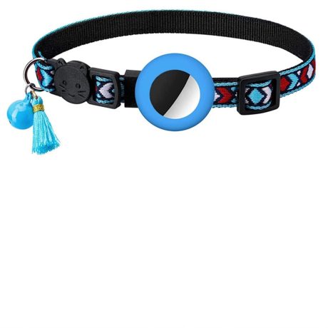 اطواق للقطط والكلاب والقطط من هوت بودي، طوق جرس مضاد للضياع، غطاء جهاز تتبع للقطط، اكسسوارات الحيوانات الاليفة (اللون: ايه)