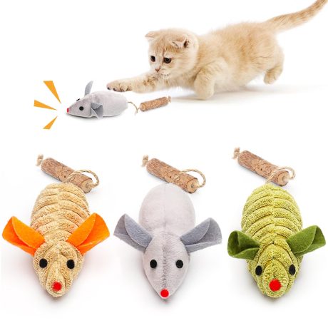 العاب تفاعلية للقطط من 3 قطع، فئران تصدر صوت صرير مع النعناع البري والكرمة الفضية للقطط والقطط، العاب مضغ وتمرين الاسنان، متعة داخلية وخارجية، مكافآت ماتاتابي الطبيعية للنعناع البري