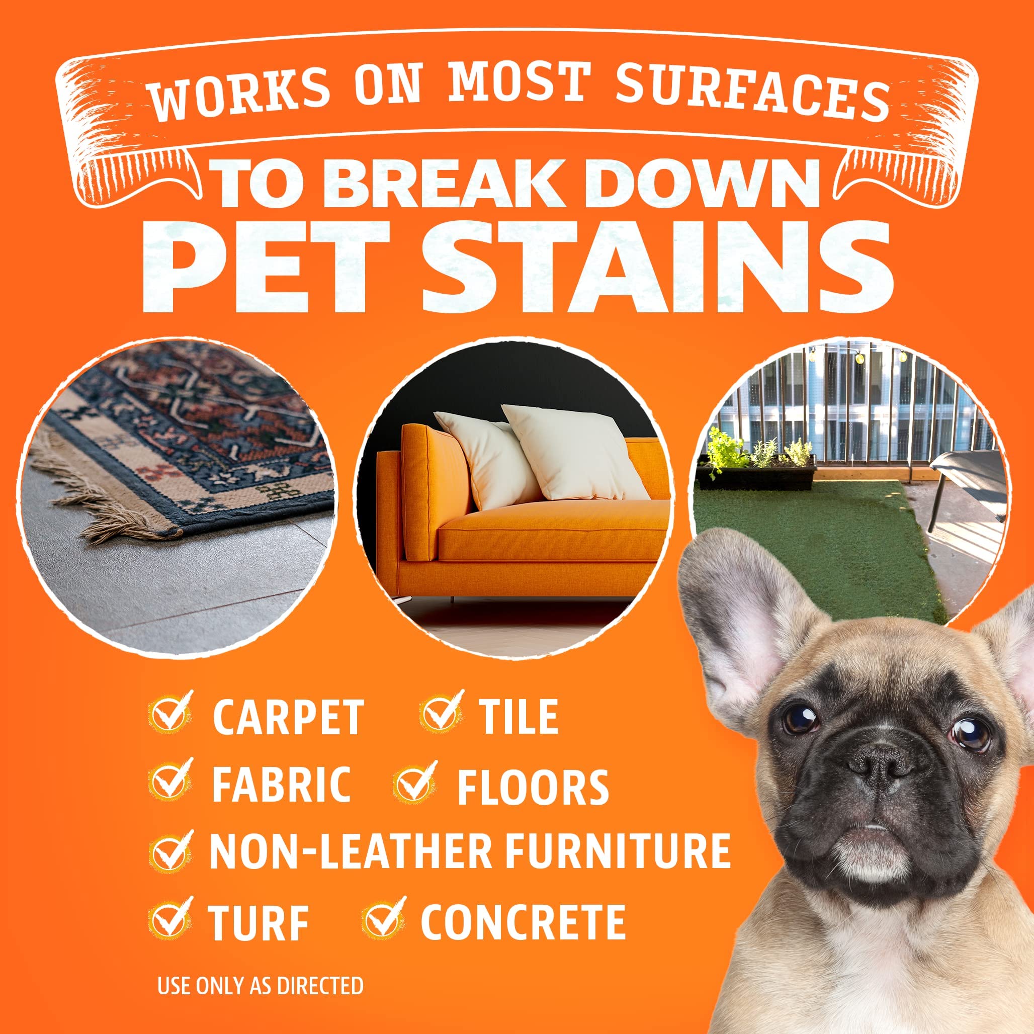 انجري اورانج مجموعة مزيل بقع الحيوانات الاليفة لبول الكلاب - منظف انزيمي - حمضيات - 32 اونصة + مصباح يدوي بالاشعة فوق البنفسجية
