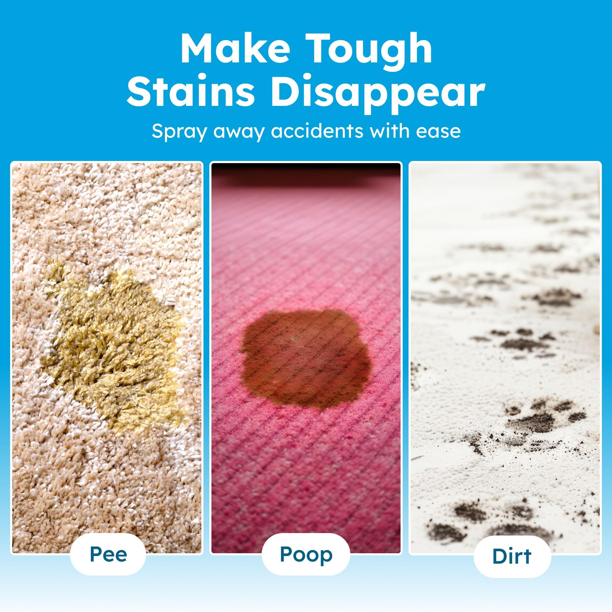 باج ام دي بخاخ مزيل روائح الحيوانات الاليفة ومزيل البقع للكلاب والقطط، 32 اونصة - منظف انزيمي ومزيل لرائحة البول، تركيبة غير معطرة تزيل الروائح القوية