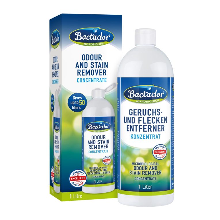 بخاخ مزيل الروائح والبقع من باكتادور 750 مل - منظف انزيم بيولوجي كحل جاهز للاستخدام ضد العرق وبول القطط الكلاب وروائح الحيوانات - للمنزل والسيارة والبيئة الحيوانية