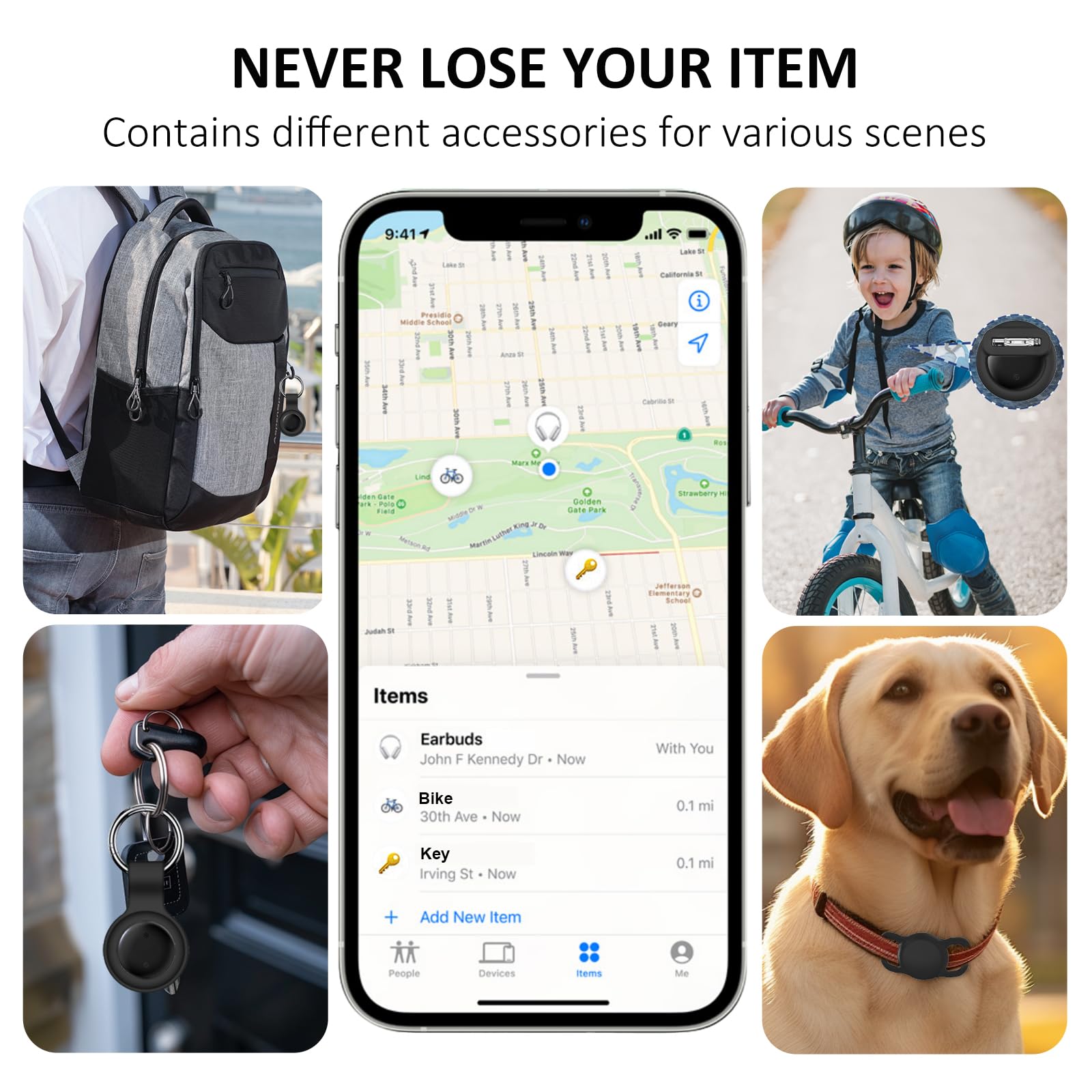 بطاقة تعقب تعمل مع ابل فايند ماي (اي او اس فقط)، جهاز تتبع القطط بدون رسوم شهرية مع اطواق القطط - تحديد الموقع ومضاد للضياع، جهاز تتبع ذكي يعمل بالبلوتوث