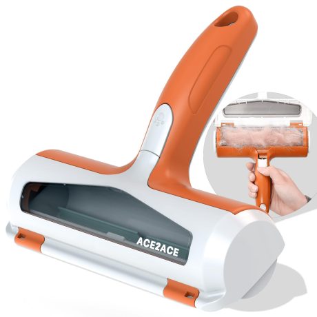 بكرة إزالة شعر الحيوانات الأليفة المريحة القابلة لإعادة الاستخدام للكلاب والقطط سهلة التنظيف الذاتي لإزالة الشعر من السجاد والأثاث والبسط والغسيل والملابس والفراش والأريكة من ايس تو ايس (أزرق)