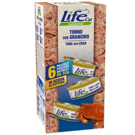 تونة بالروبيان من لايف كات، 6 × 50 جم