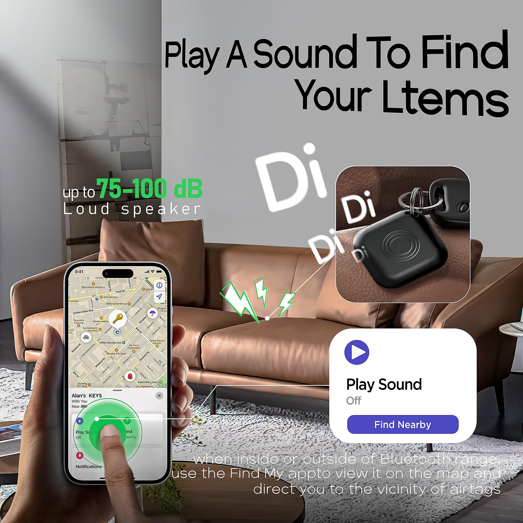 جهاز تتبع الامتعة اير تاغ من 4 قطع يعمل مع ابل فايند ماي (iOS 14.6 أعلاه فقط)، جهاز البحث عن المفاتيح والعلامة الذكية لتحديد موقع العناصر لحقيبة الظهر وحقائب السفر والحيوانات الاليفة والمحفظة.