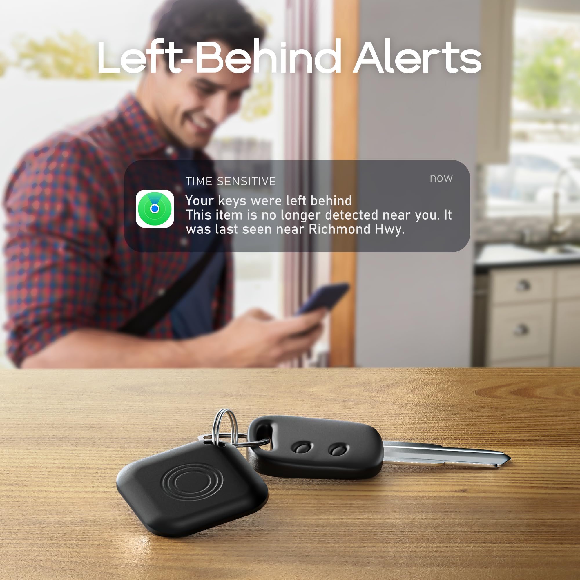جهاز تتبع الامتعة اير تاغ من 4 قطع يعمل مع ابل فايند ماي (iOS 14.6 أعلاه فقط)، جهاز البحث عن المفاتيح والعلامة الذكية لتحديد موقع العناصر لحقيبة الظهر وحقائب السفر والحيوانات الاليفة والمحفظة.