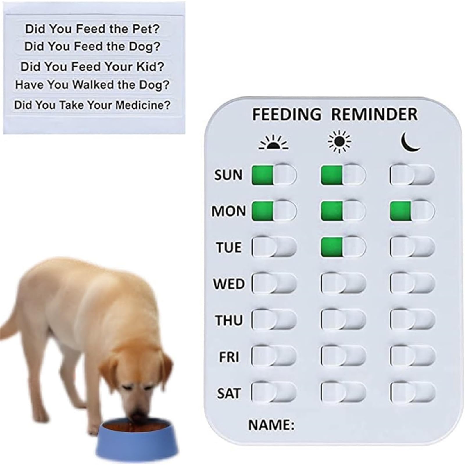 جهاز تتبع طعام القطط هل يو فيد، تذكير بتغذية الحيوانات الاليفة للقطط، مغناطيس تذكير بتغذية القطط، لافتة تذكير بتغذية الحيوانات الاليفة، 3 وجبات، ملحقات تساعدك على تتبع تغذية الحيوانات الاليفة، للكلاب