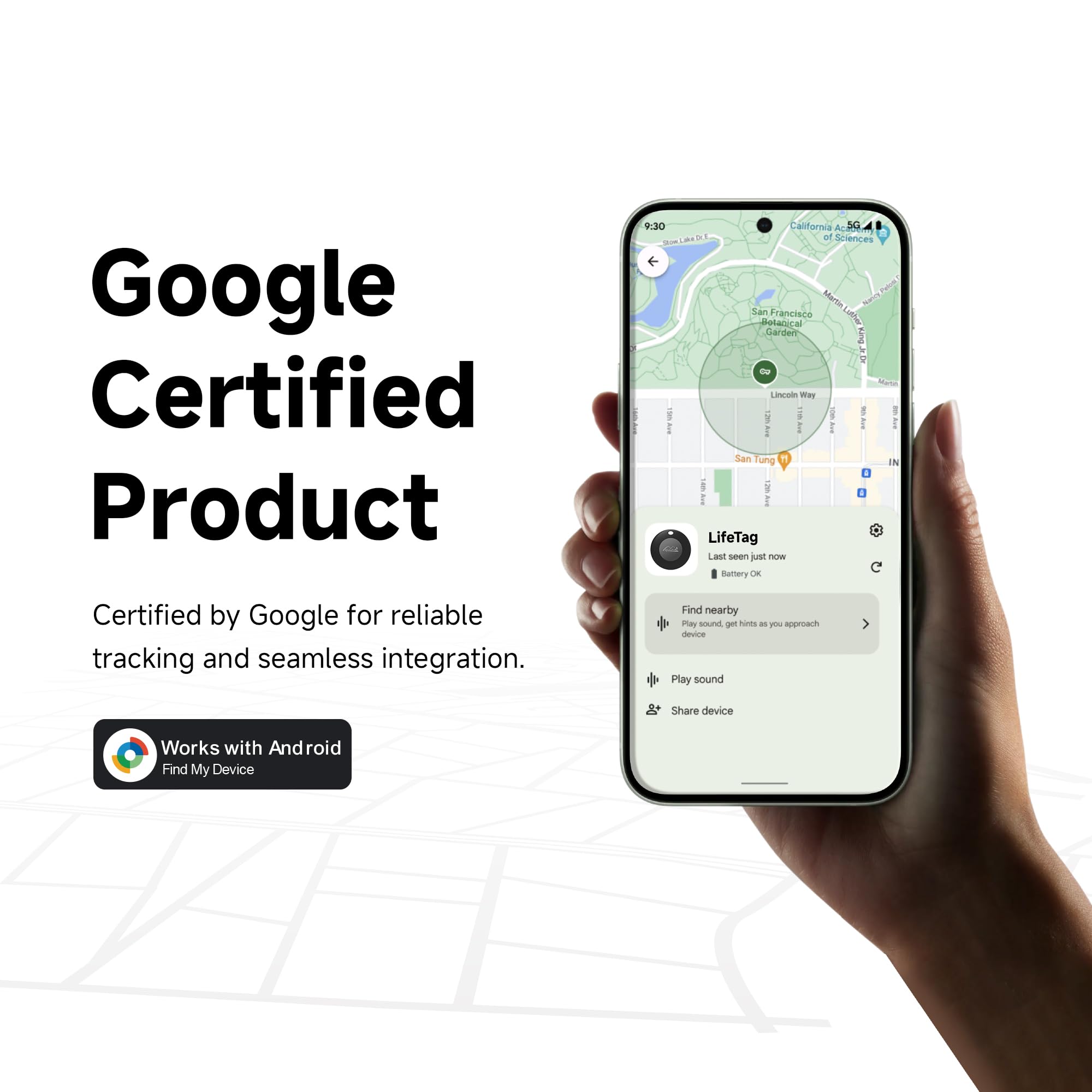 جهاز تتبع لايف ميت لاندرويد، متتبع معتمد من جوجل فايند ماي ديفايس، بطاقة تتبع ذكية / محدد موقع العناصر للمفاتيح والامتعة وشنطة الظهر والشنطة والمحفظة (عبوة من 4 قطع)