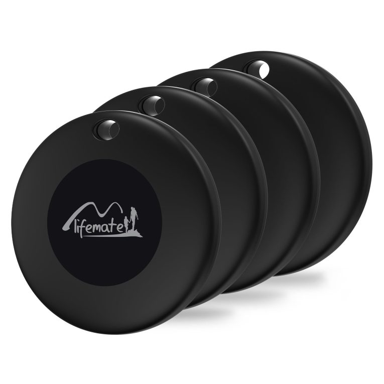 جهاز تتبع لايف ميت لاندرويد، متتبع معتمد من جوجل فايند ماي ديفايس، بطاقة تتبع ذكية / محدد موقع العناصر للمفاتيح والامتعة وشنطة الظهر والشنطة والمحفظة (عبوة من 4 قطع)