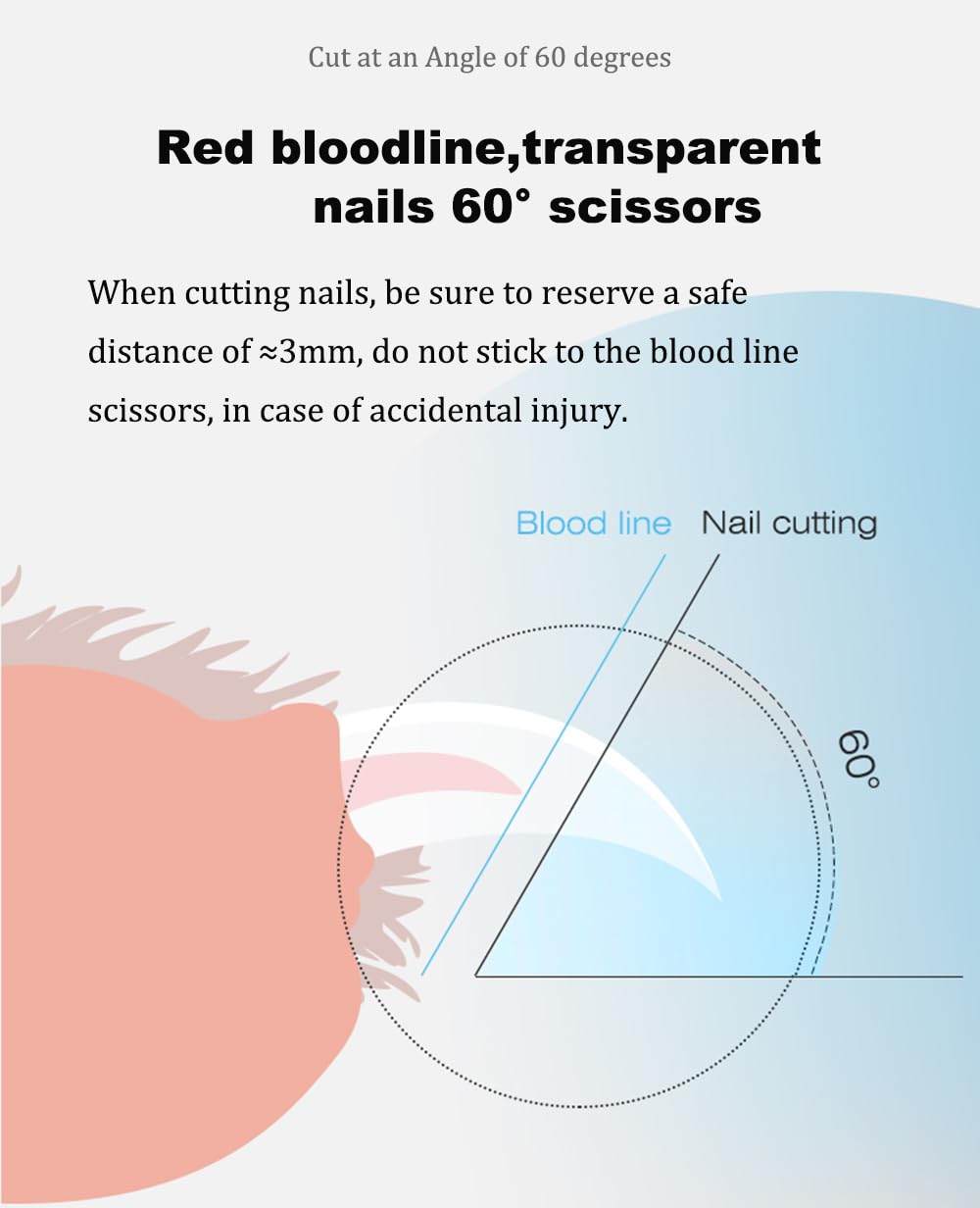 جينالايا قصافة اظافر الحيوانات الاليفة للقطط والكلاب باضاءة LED مع ضوء ولاتقاط، تضيء اظافر القطط والكلاب او خط الدم، مقص اظافر امن للحيوانات الاليفة للكلاب والقطط والارانب، لا ينفصل الاظافر (بينك)