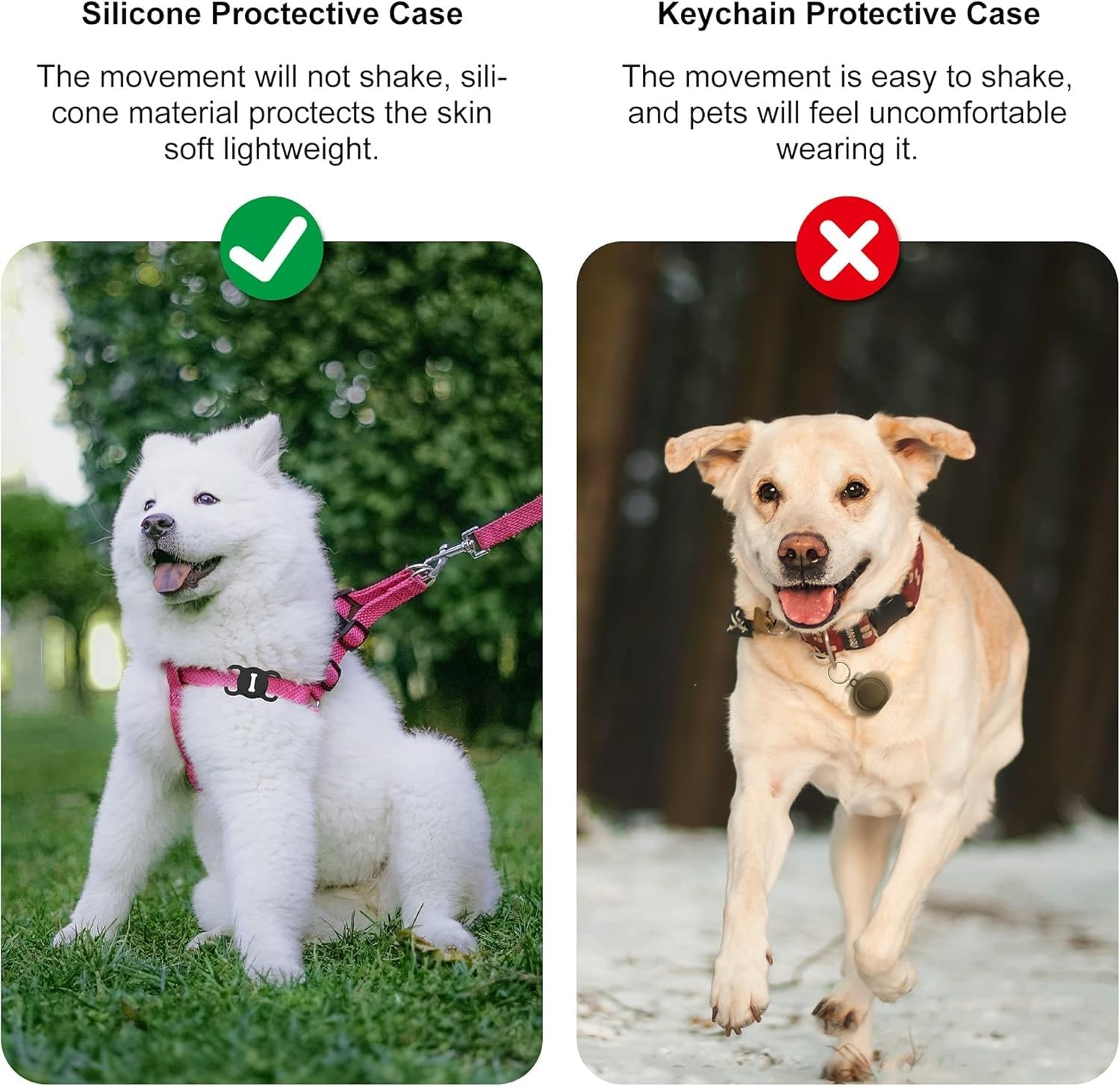 حامل طوق الكلب ايرتاج، ملحقات تتبع GPS من السيليكون، طوق قطة واقي بنمط عظمي