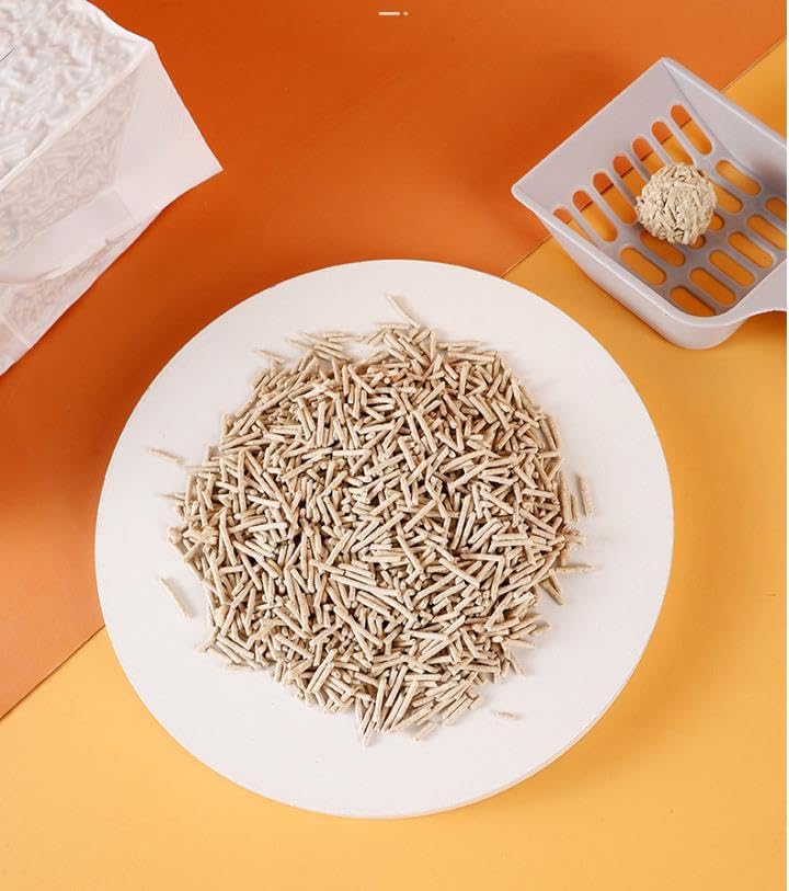 رمل فضلات قطط توفو من ريشير- جو، حبيبات رمل متكتلة قابلة للرمي في المرحاض، رمل قطط طبيعي نقي وجميل خال من الغبار، رمل قطط منخفض التتبع فائق الامتصاص، 6 لتر، 2.5 كيلوجرام/كيس، عبوة من 1 قطعة