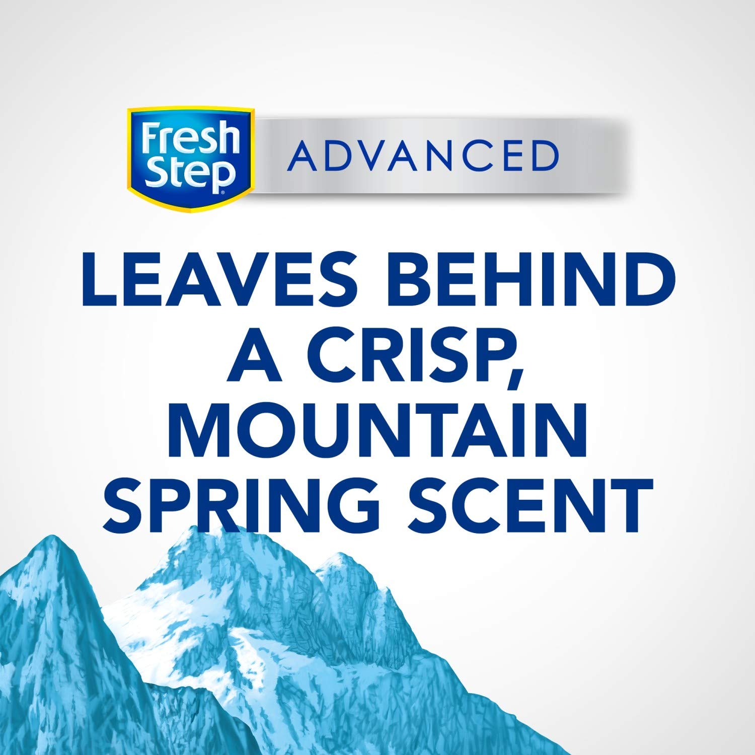 رمل معطر فريش ستيب بقوة فيبريز، رمل القطط المتكتلة - ماونتن سبرينج، 14 باوند، رمادي