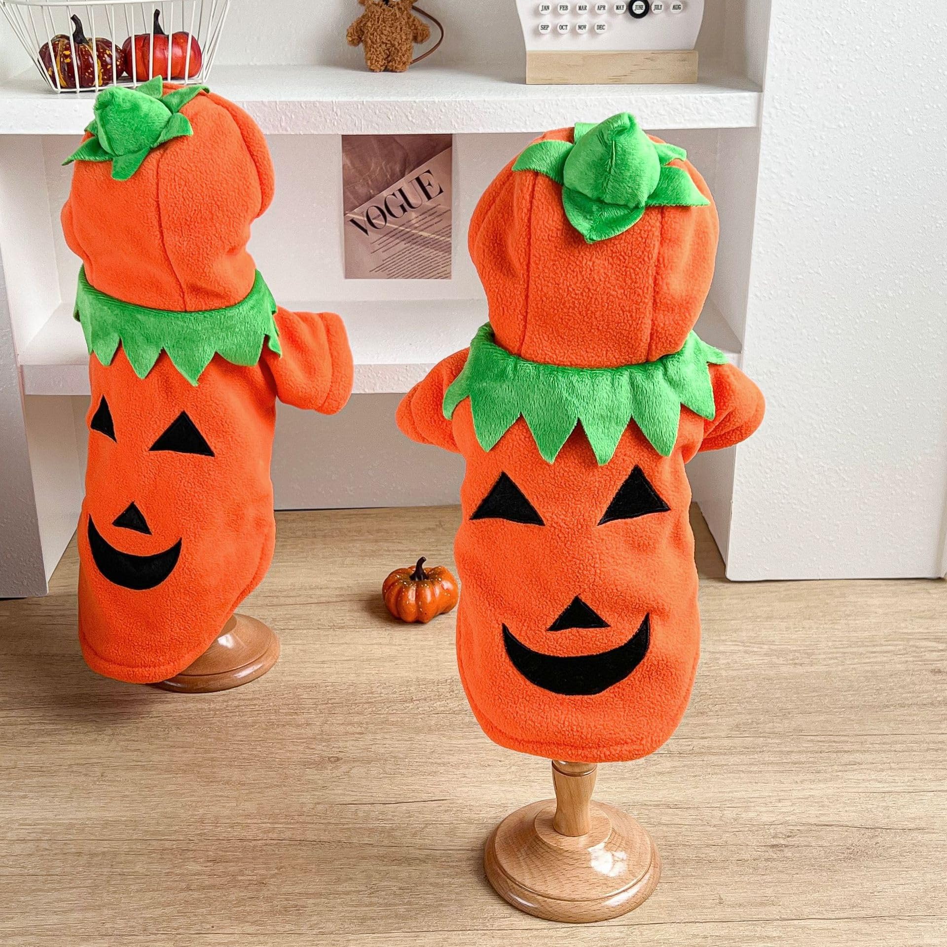 زي اليقطين للحيوانات الاليفة من فوكاتين، زي يقطين للهالوين، فستان تنكري للحيوانات الاليفة خدعة او حلوى، زي تنكري مضحك للحيوانات الاليفة للكلاب الصغيرة والمتوسطة الحجم (A، S)