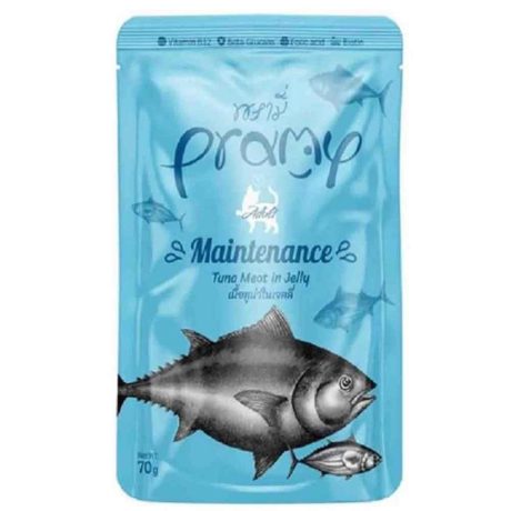 طعام رطب من التونة في الجيلي للقطط البالغة برامي 70 جرام