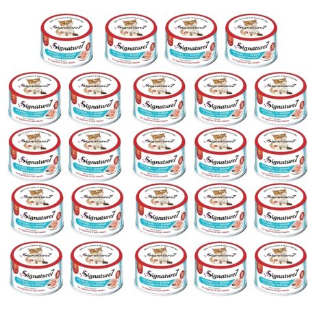 طعام قطط بسمك الماكريل مع اليقطين من سيجنتشر7 (الاثنين)، 70 غرام×24، كل مراحل الحياة، من سيجنيتشور 7