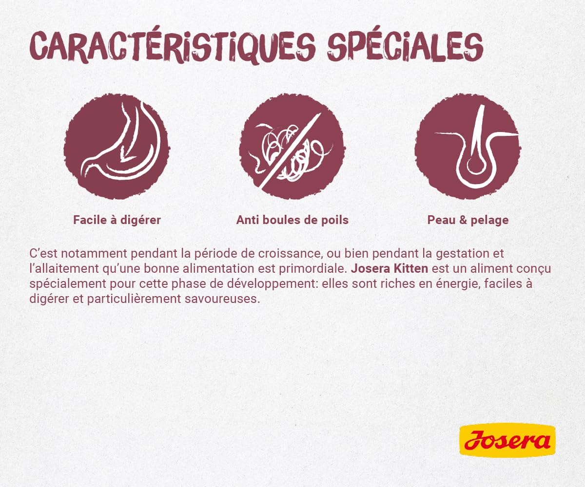 طعام للقطط الصغيرة من جوسيرا، بوزن 10 كغم، سمك السالمون، طفل، حبيبة، 10.0 كيلوجرام