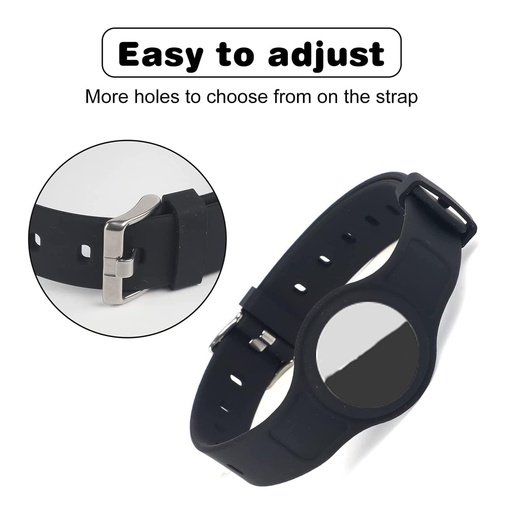 طوق حيوانات أليفة من السيليكون قابل للتعديل مع حافظة أجهزة تتبع الأنشطة الرياضية الذكية والمواقع لتعقب الكلاب الصغيرة والمتوسطة والقطط ومنع فقدانها من جويز