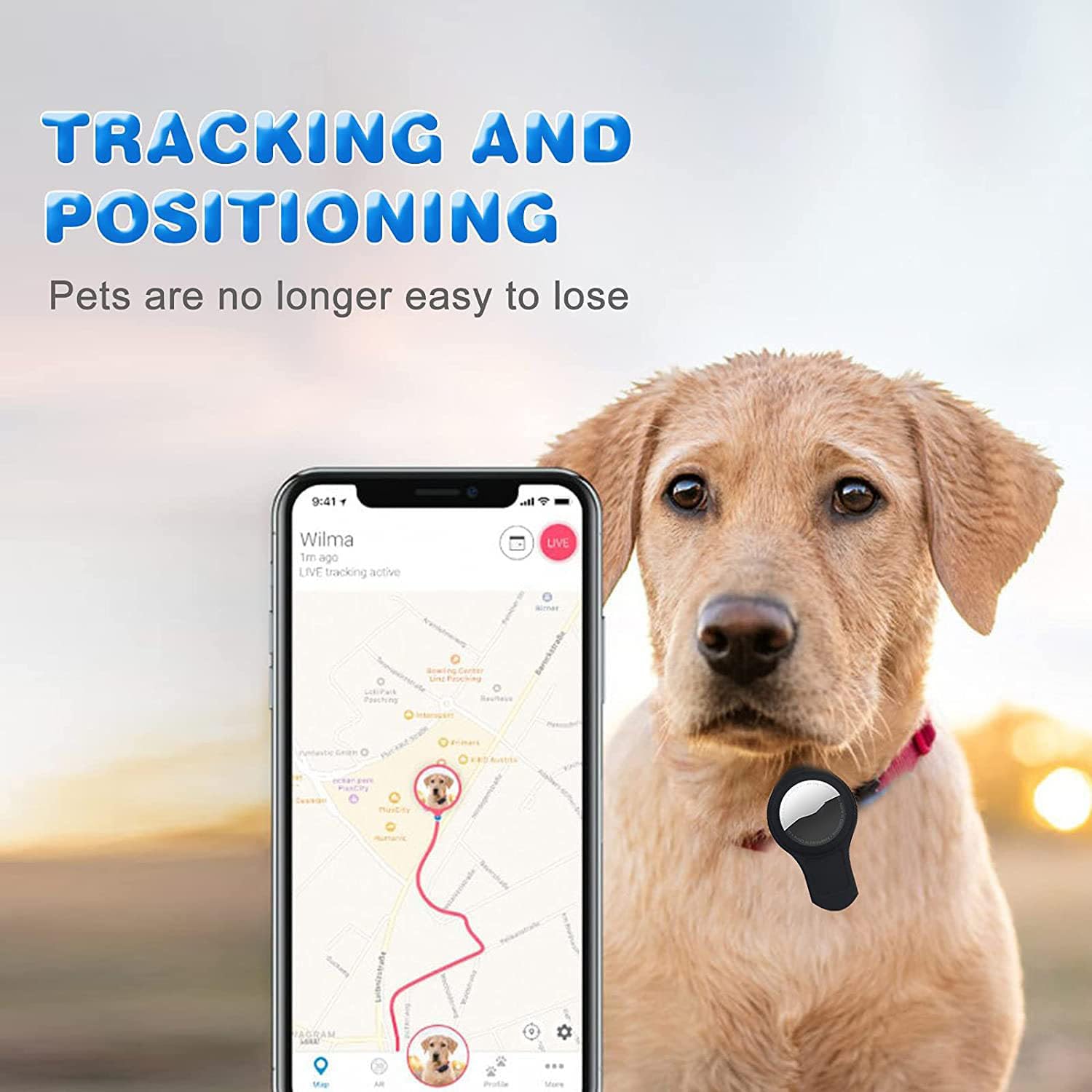 طوق للكلاب من اكس سبرينج، طوق مضاد للفقدان للحيوانات الاليفة مع حافظة تتبع آمنة، طوق سيليكون قابل للتعديل للكلاب والقطط لمنع فقدان الحيوانات الاليفة، يناسب الحيوانات الاليفة الصغيرة والمتوسطة