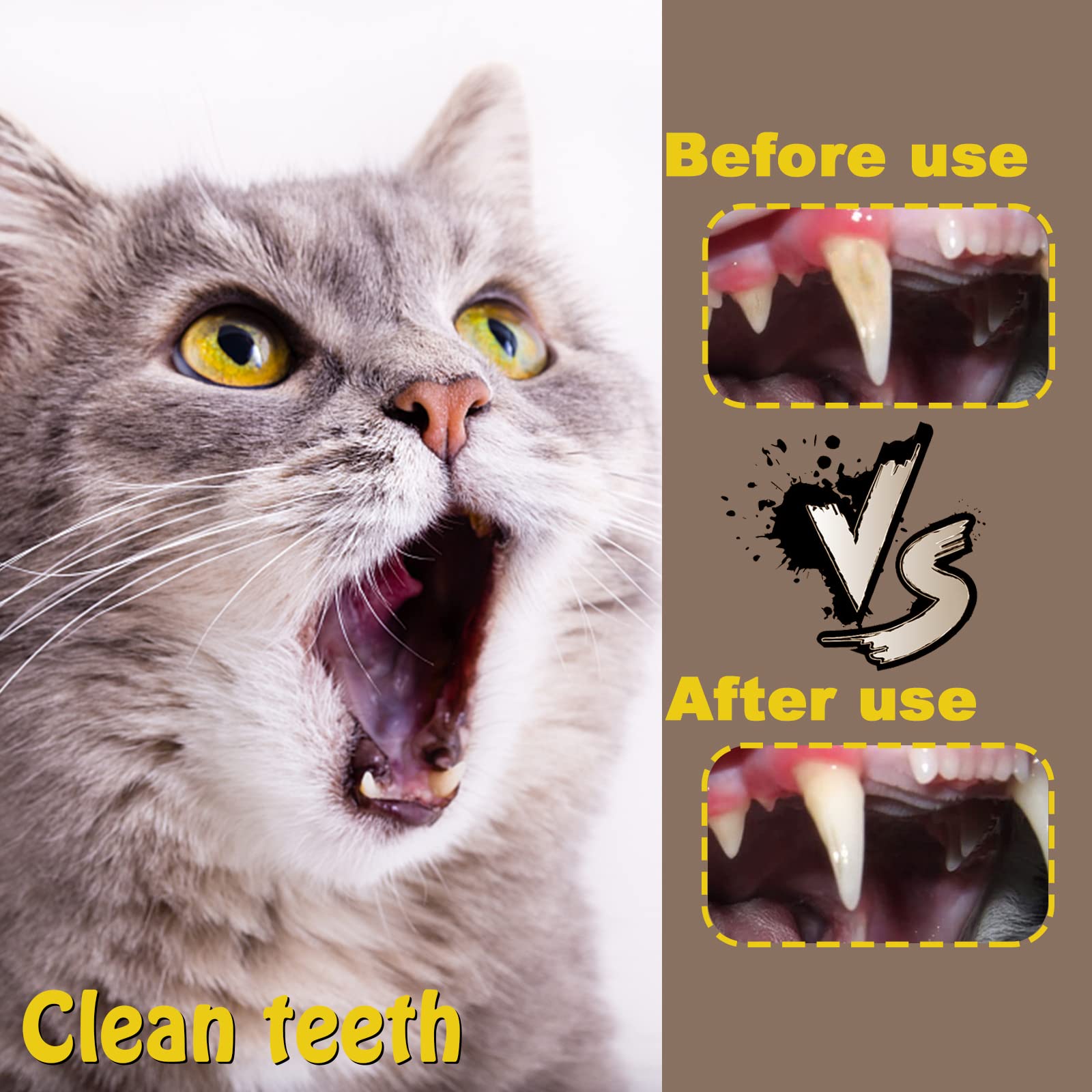 عصي مضغ طبيعية كاتمينت للقطط بالنعناع البري لتنظيف الأسنان، لعبة تفاعلية ماتاتابي (5 قطع)