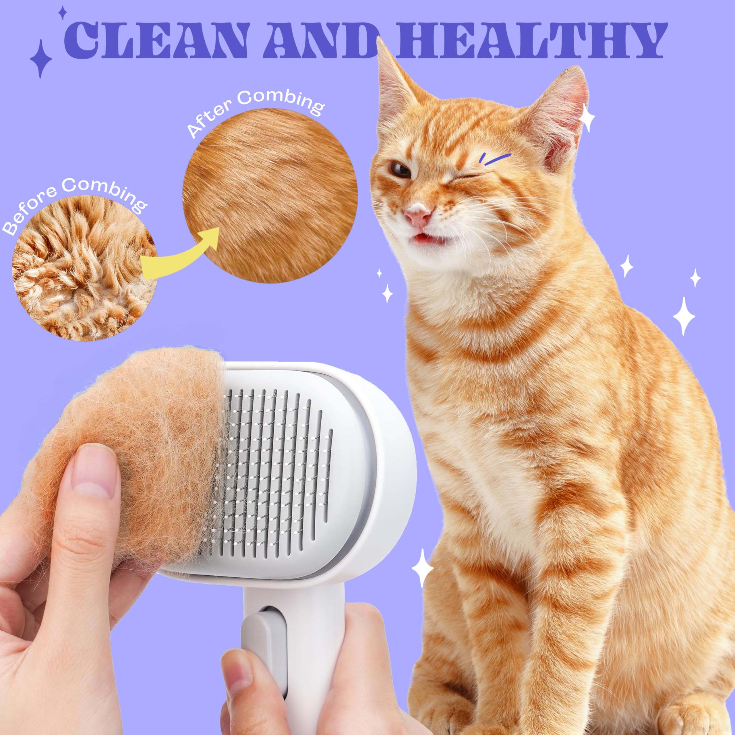 فرشاة بخار للقطط، فرشاة سيليكون قابلة لاعادة الشحن للتساقط، اداة ازالة شعر الحيوانات الاليفة 3 في 1، فرشاة ذاتية التنظيف للتدليك، فرشاة للكلاب للتساقط، مزيل شعر القطط والكلاب، اكسسوارات للقطط