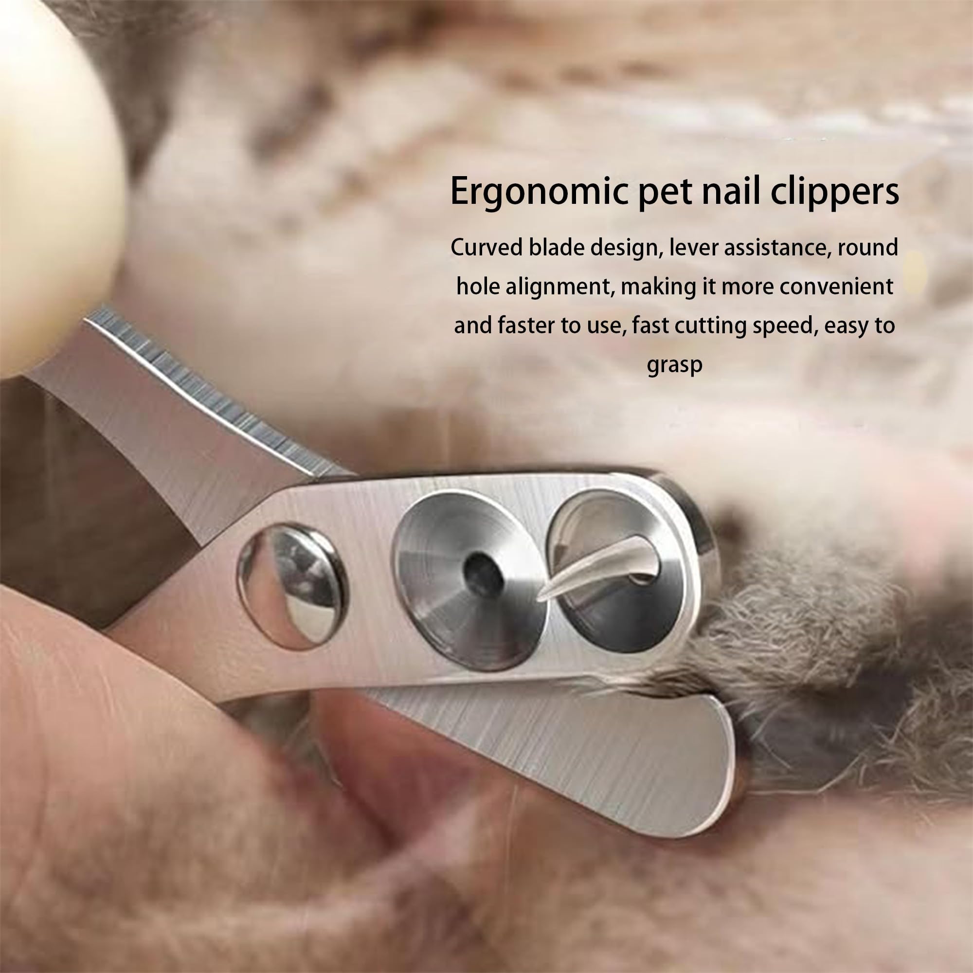 قصافة اظافر الحيوانات الاليفة، نسخة محدثة من مخلب القطط والقطط، قصافة اظافر احترافية للحيوانات الاليفة الافضل للقطط والجراء والارانب والقطط الصغيرة والكلاب الصغيرة، حادة وامنة (ازرق)