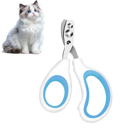 قصافة اظافر الحيوانات الاليفة، نسخة محدثة من مخلب القطط والقطط، قصافة اظافر احترافية للحيوانات الاليفة الافضل للقطط والجراء والارانب والقطط الصغيرة والكلاب الصغيرة، حادة وامنة (ازرق)