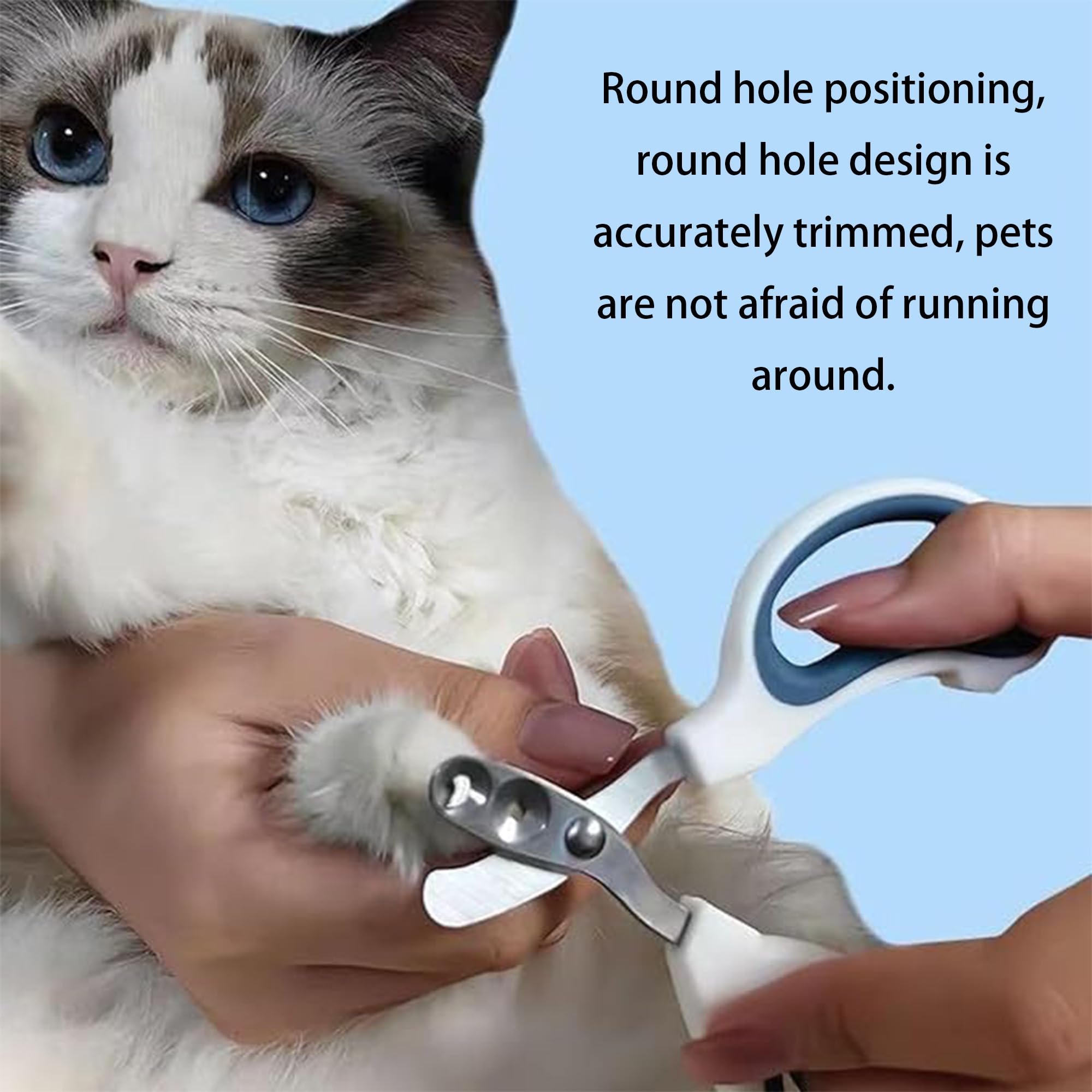 قصافة اظافر الحيوانات الاليفة، نسخة محدثة من مخلب القطط والقطط، قصافة اظافر احترافية للحيوانات الاليفة الافضل للقطط والجراء والارانب والقطط الصغيرة والكلاب الصغيرة، حادة وامنة (ازرق)