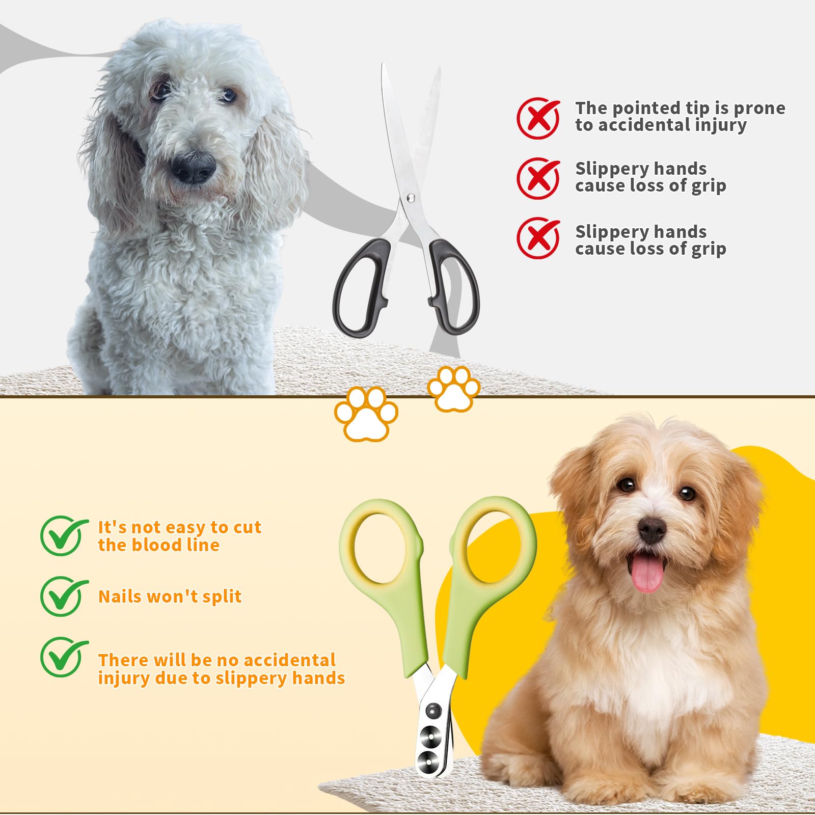 قصافة اظافر للقطط مع فتحة 2 ملم و3 ملم للقطط والكلاب بتصميم فتحة دائرية مزدوجة للقطط والجراء والارانب من جي يو اس اكس بي بي دي، قطعتين