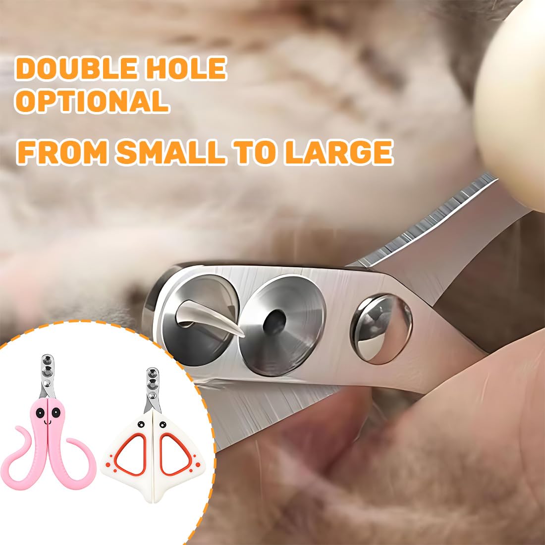 قصافة اظافر للقطط والكلاب من لاكجوز، مقص اظافر للقطط مع فتحة، مقص اظافر القطط، مقص اظافر للقطط والكلاب الصغيرة والجراء والقطط مع حرف D
