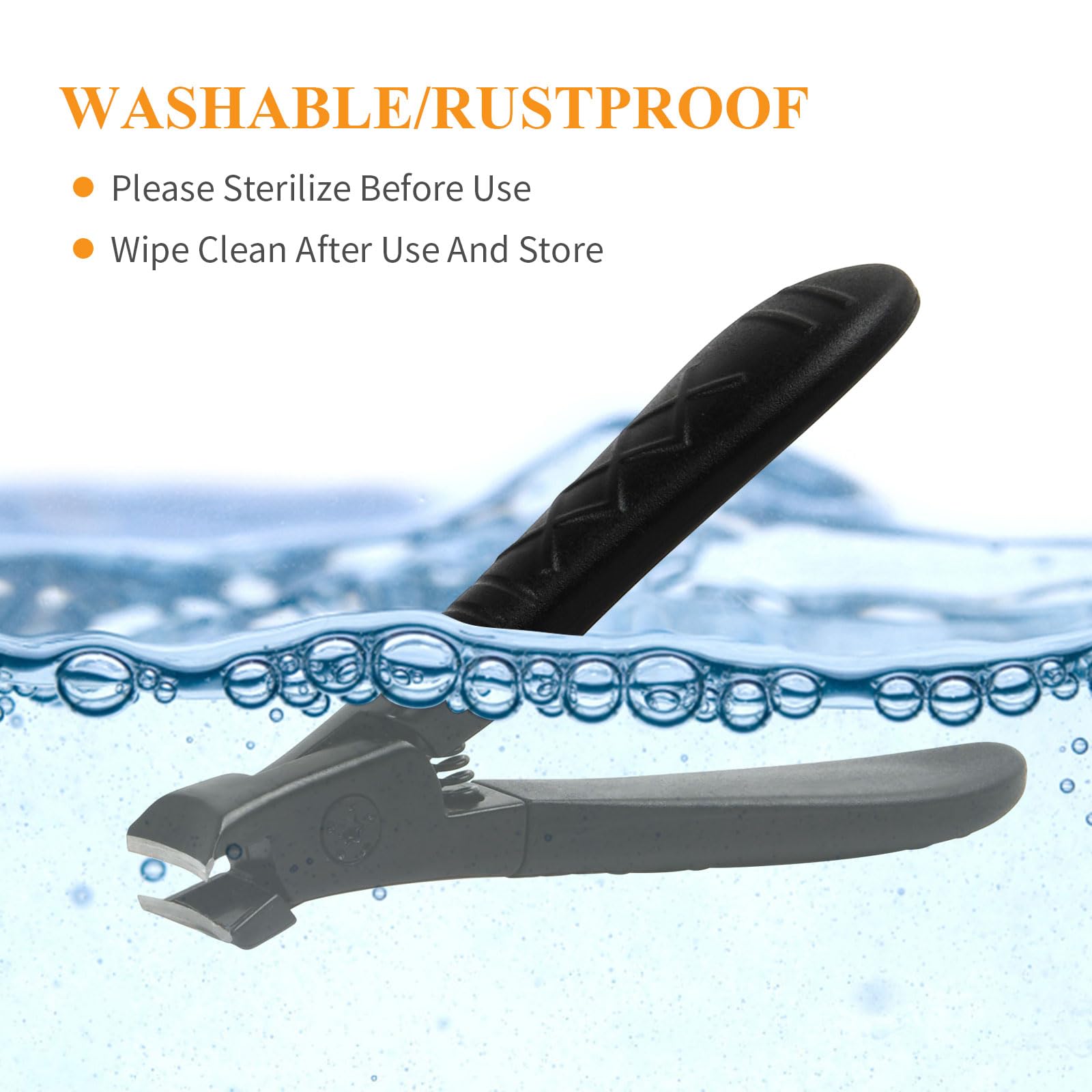 قصافة اظافر من يلانجين للاظافر السميكة، قصافة اظافر شديدة التحمل مع ملقط، حادة للغاية، مقبض طويل، قصافة اظافر من الستانلس ستيل، قصافة اظافر للرجال والنساء وكبار السن