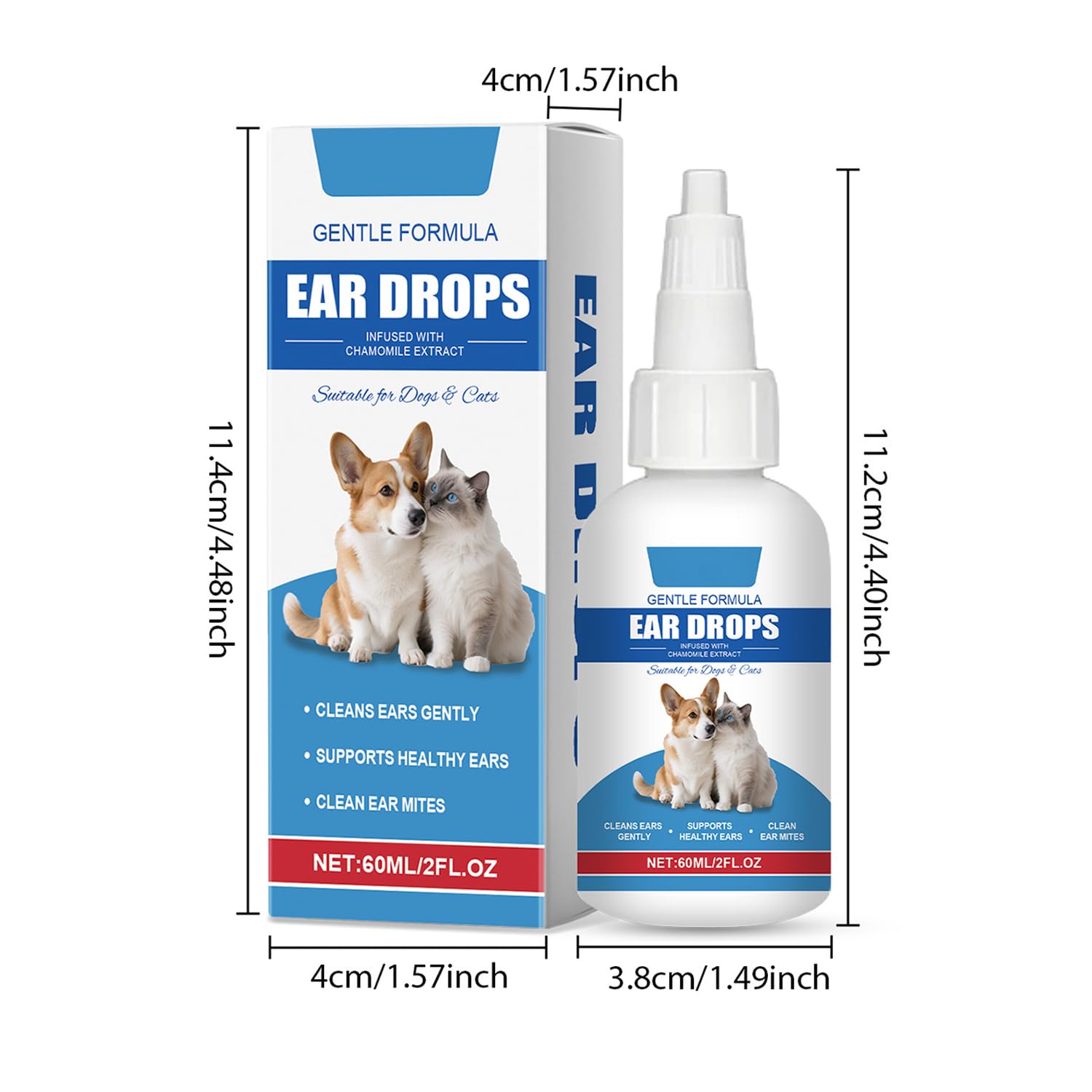 قطرات علاج عدوى اذن القطط والكلاب من ماكبيتي، منظف اذن القطط والكلاب لتخفيف حكة الاذن والتهابات اذن الكلاب وتخفيف حكة الاذن