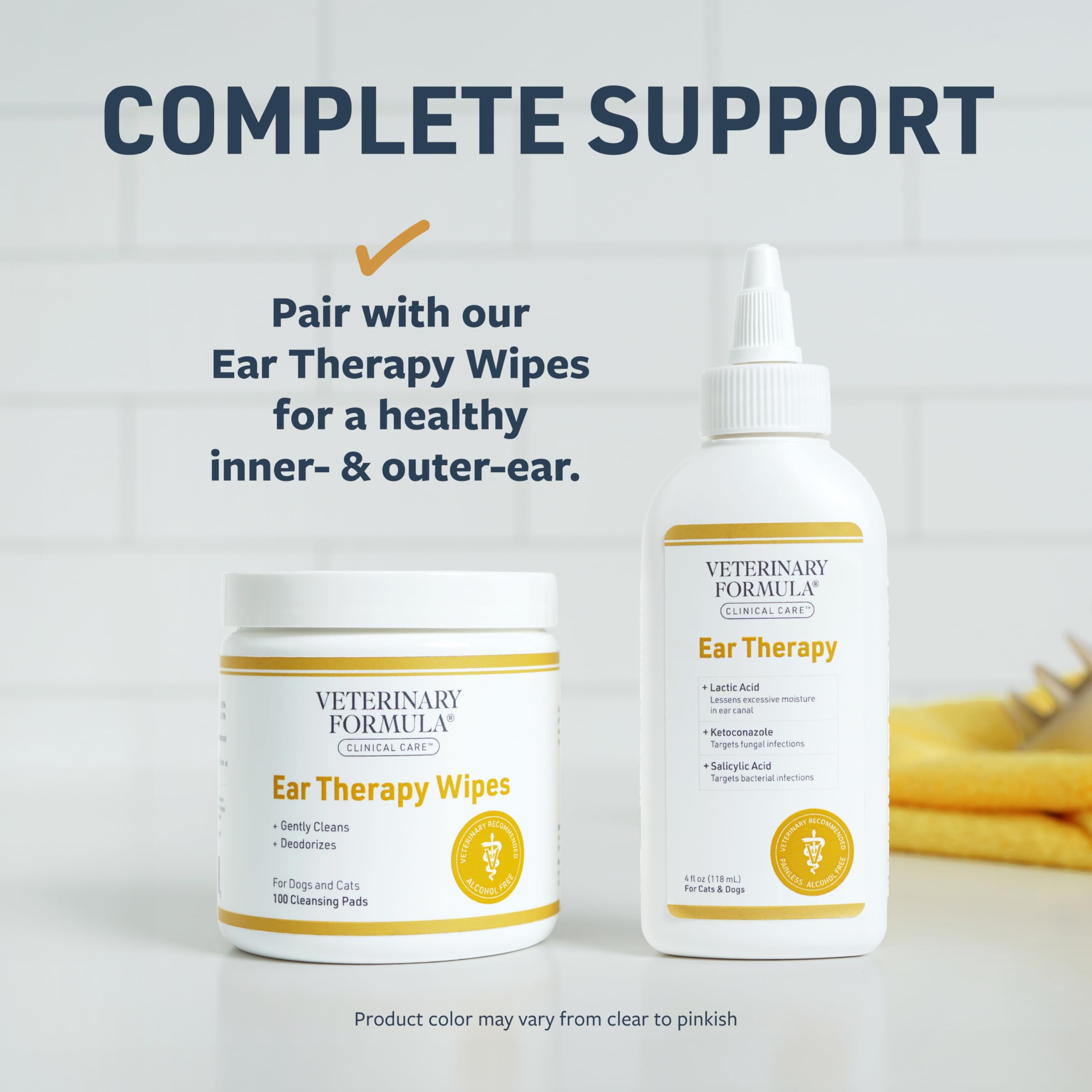 قطرة اذن طبية للكلاب والقطط من الرعاية السريرية بالتركيبة البيطرية، 118 مل