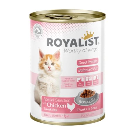 قطع دجاج للقطط الصغيرة في المرق من روياليست، 400 جرام، قطة صغيرة