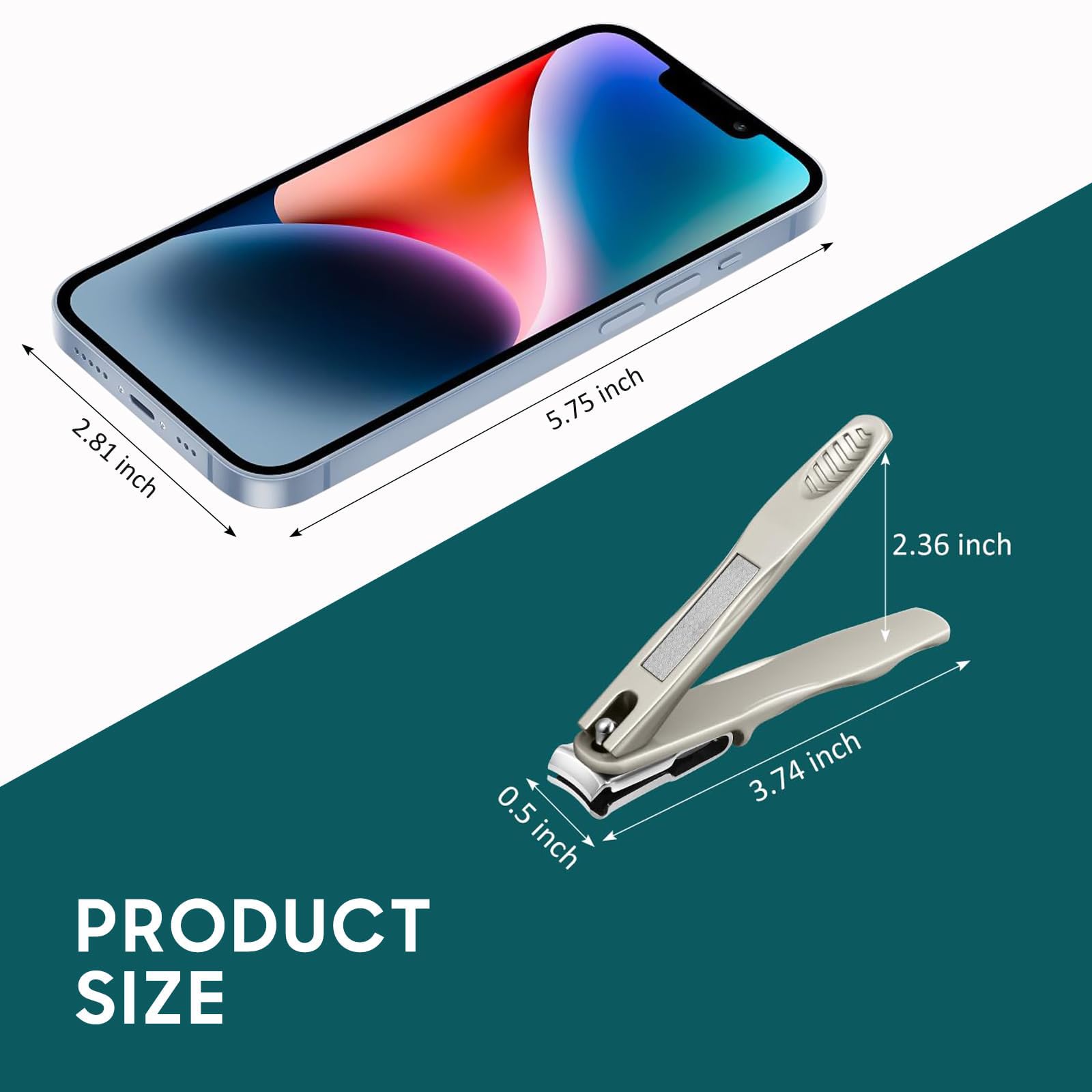 قلامة أظافر لكبار السن لأظافر اليدين والقدمين دوارة 360 درجة وبمقبض طويل ومبرد أظافر مدمج، مقص أظافر ستانلس ستيل كبير شديد التحمل حاد للغاية وقوي للأظافر السميكة