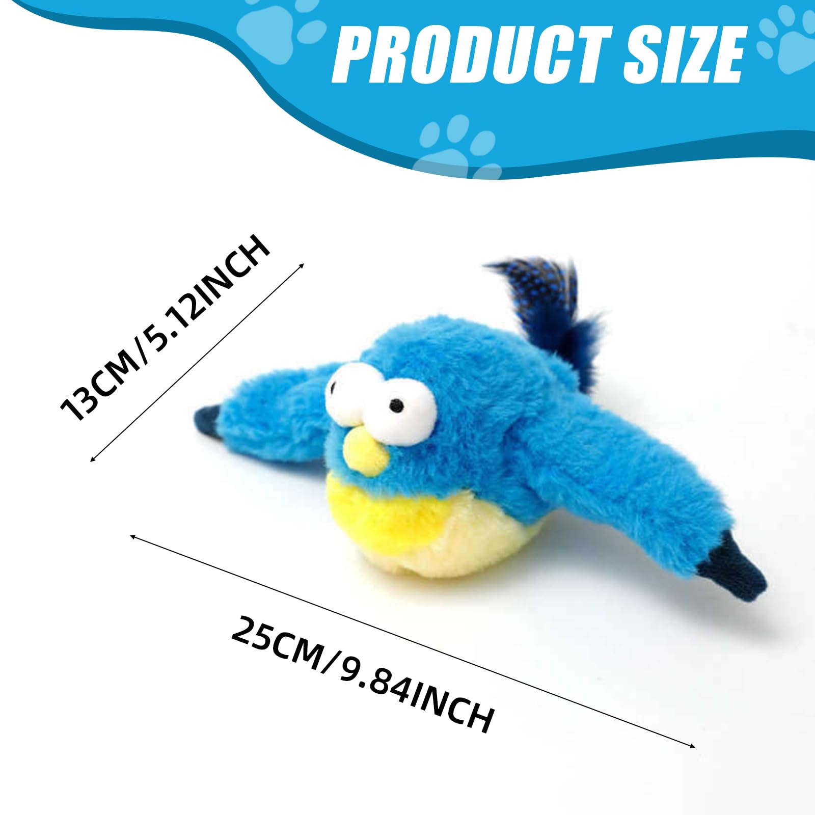 لعبة الطيور الطائرة للقطط من بابوريتش، لعبة قطط تفاعلية جديدة 2025 للقطط البالغة التي تشعر بالملل في الاماكن المغلقة