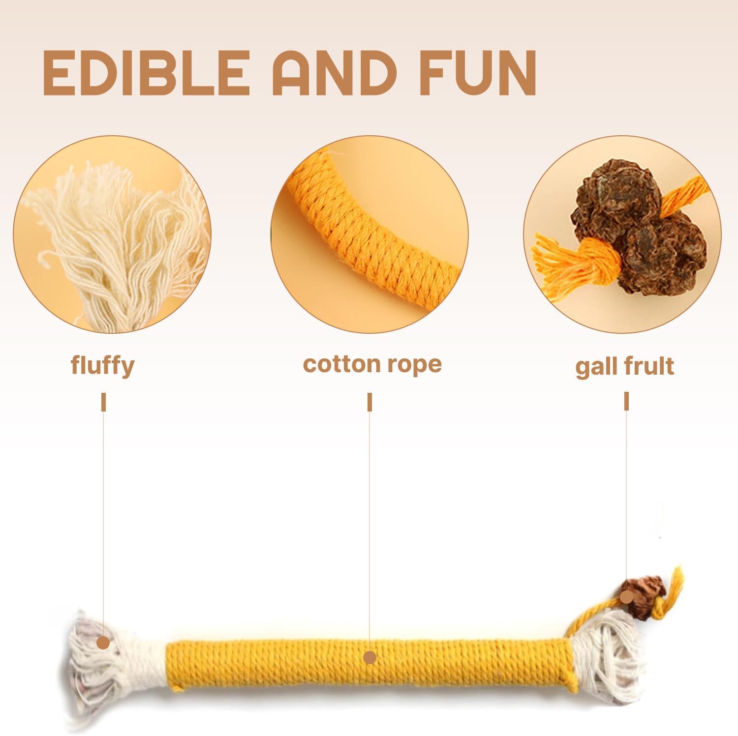 لعبة حبل عض النعناع البري من لونيميا، 4 قطع، لعبة مضغ للقطط، رفيق لعب تفاعلي ومستقل، لعبة تسنين القطط لتنظيف اسنان القطط، للاستخدام الداخلي، قطن، النعناع البري الطبيعي