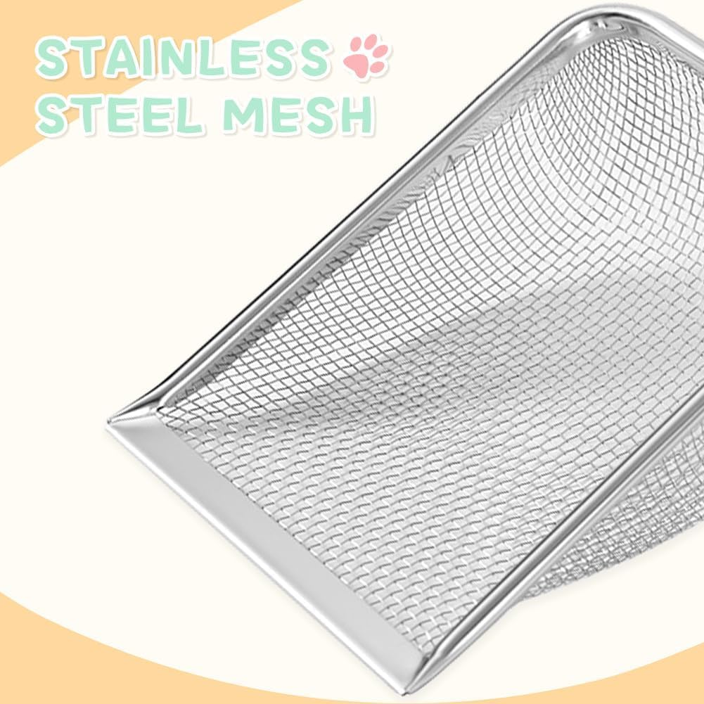 مجرفة فضلات القطط من ابوتو، مجرفة زاوية لتنظيف فضلات القطط، مجرفة شبكية للشاطئ، مجرفة فضلات شبكية من الستانلس ستيل، مجرفة فضلات القطط لتنظيف رمل الزواحف والنفايات