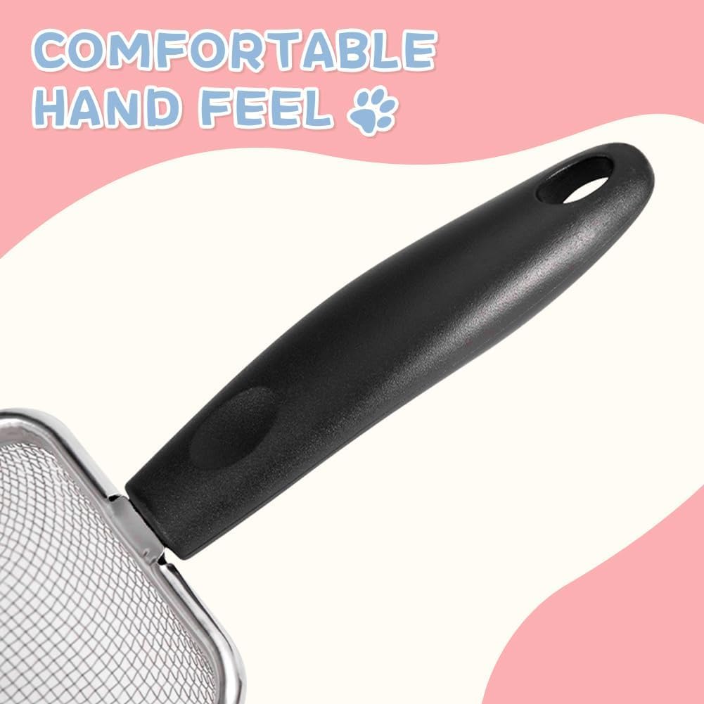 مجرفة فضلات القطط من ابوتو، مجرفة زاوية لتنظيف فضلات القطط، مجرفة شبكية للشاطئ، مجرفة فضلات شبكية من الستانلس ستيل، مجرفة فضلات القطط لتنظيف رمل الزواحف والنفايات