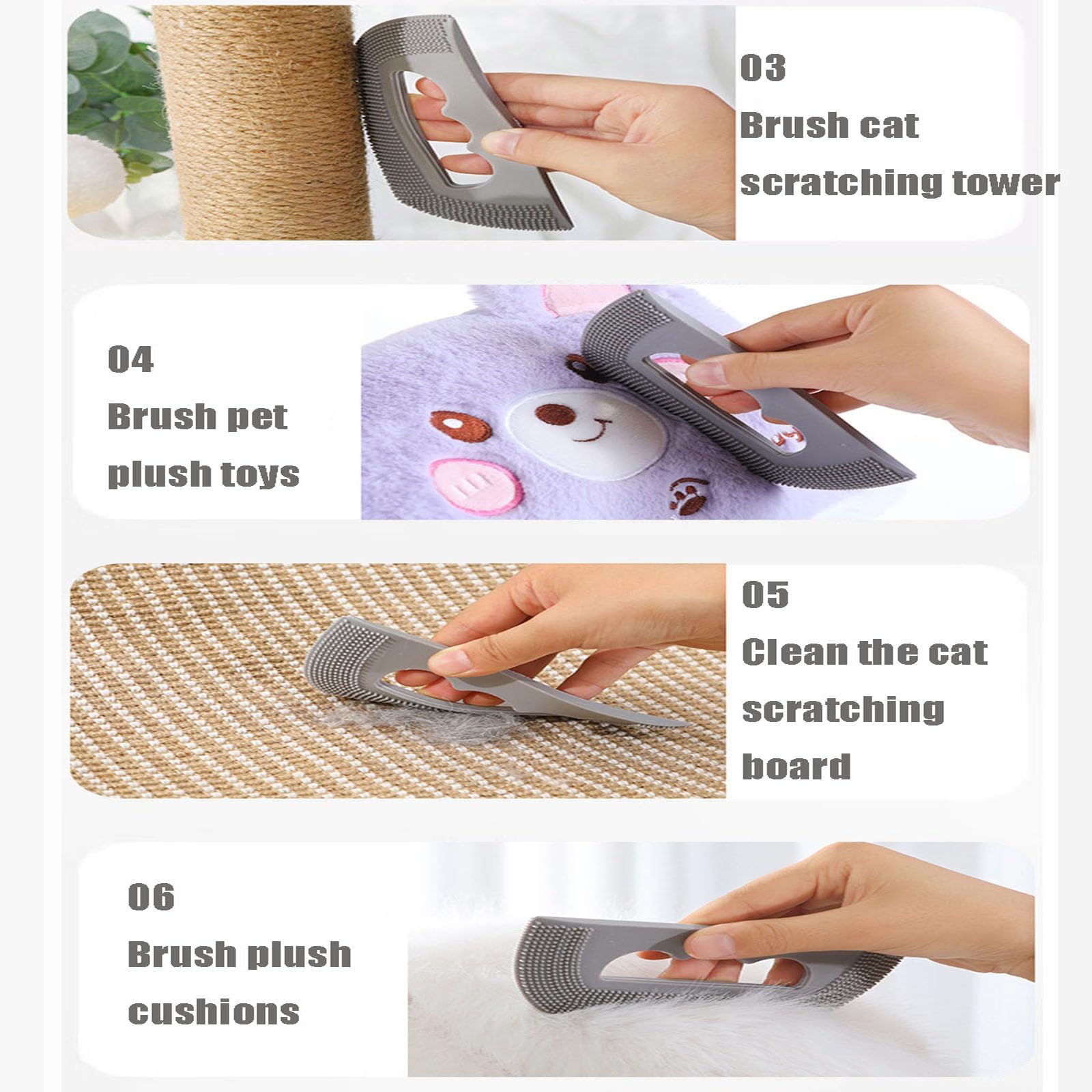 مجموعة صغيرة لازالة شعر الحيوانات الاليفة، مجموعة تنظيف الحواف والزوايا، اوراق فرشاة شعر الحيوانات الاليفة لشعر القطط والكلاب والارانب، فرشاة وبر متعددة الاسطح للاريكة والسرير والسجاد والسجاد والقماش