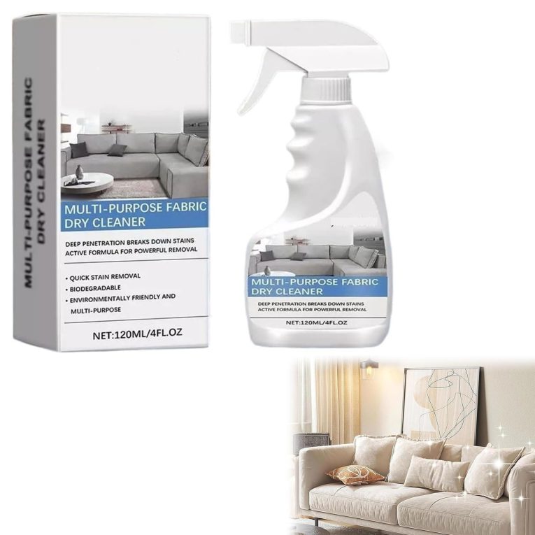 مزيل البقع للسجاد، بخاخ منظف للبقع والروائح الكريهة 120 مل للاريكة والاريكة واقمشة الاثاث، مزيل للقماش والكنبة وتنظيف الاريكة