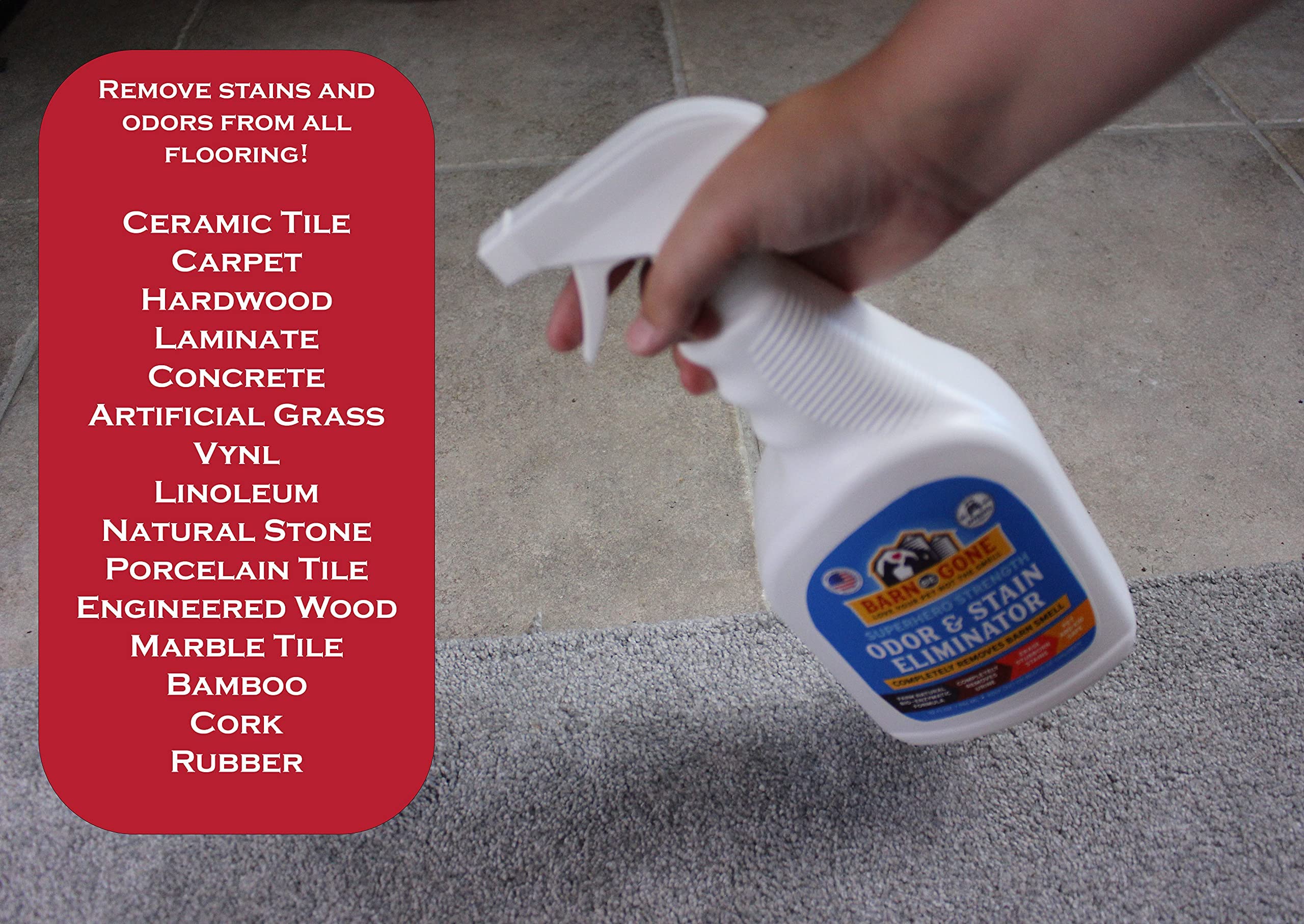 مزيل البقع والروائح الكريهة للحيوانات الاليفة من بارن بي جون | بخاخ منظف السجاد الانزيمي | بقع الحيوانات لمدمر بول الكلاب والقطط | مستلزمات الصغيرة