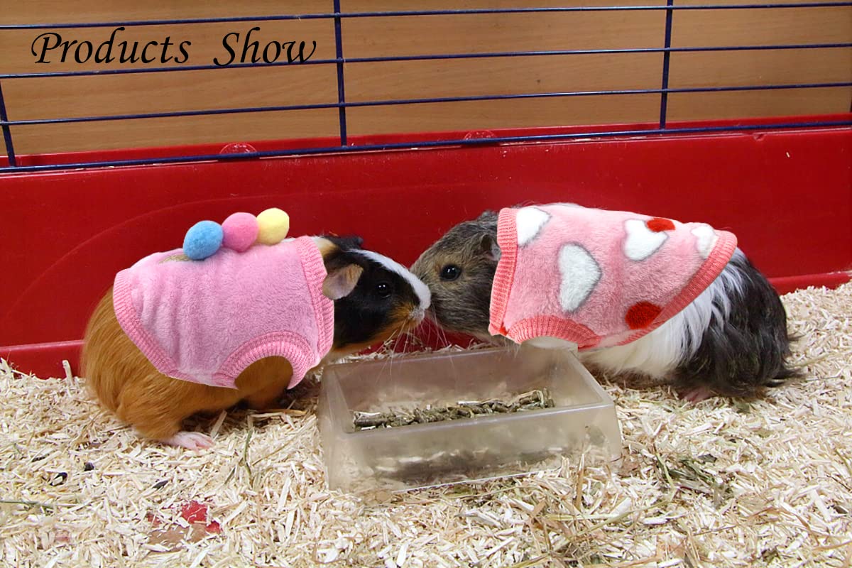 ملابس أرنب للأرانب من كوشو - سترة دافئة للحيوانات الصغيرة وخنزير غينيا، تي شيرت ناعم للقطط والنمس والجراء والشيواوا والكلاب الصغيرة والحيوانات الصغيرة، 4 قطع، مقاس اكس اكس سمول XXS