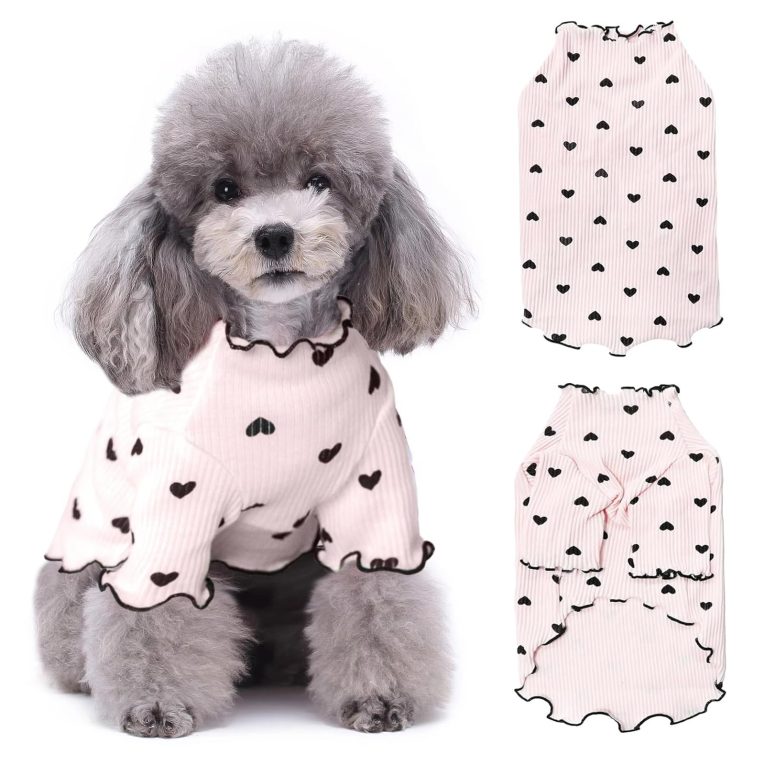 ملابس للكلاب الصغيرة والمتوسطة والقطط، تي شيرت صيفي للكلاب، بيجامات قابلة للتمدد باكمام طويلة للحيوانات الاليفة، ملابس ناعمة وجيدة التهوية للحيوانات الاليفة تشيهواهوا شيه تزو يوركشاير