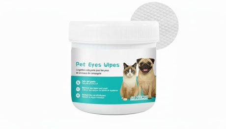 مناديل مبللة لازالة بقع عين القطة للكلاب والقطط - 60 قطعة من وسادات تنظيف عيون الحيوانات الاليفة لبقع الدموع والمخاط والتفريغ والعناية اليومية للجراء والقطط الصغيرة والسلالات