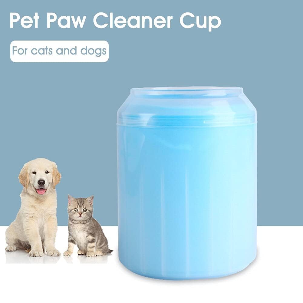 منظف مخالب الكلاب من بوكيلا محمول لتنظيف قدم الحيوانات الاليفة المتسخة والكلاب والقطط والكفوف والكفوف والكلاب، فرشاة محمولة لتنظيف القدم والجراء والقطط والحيوانات الاليفة (مقاس M)